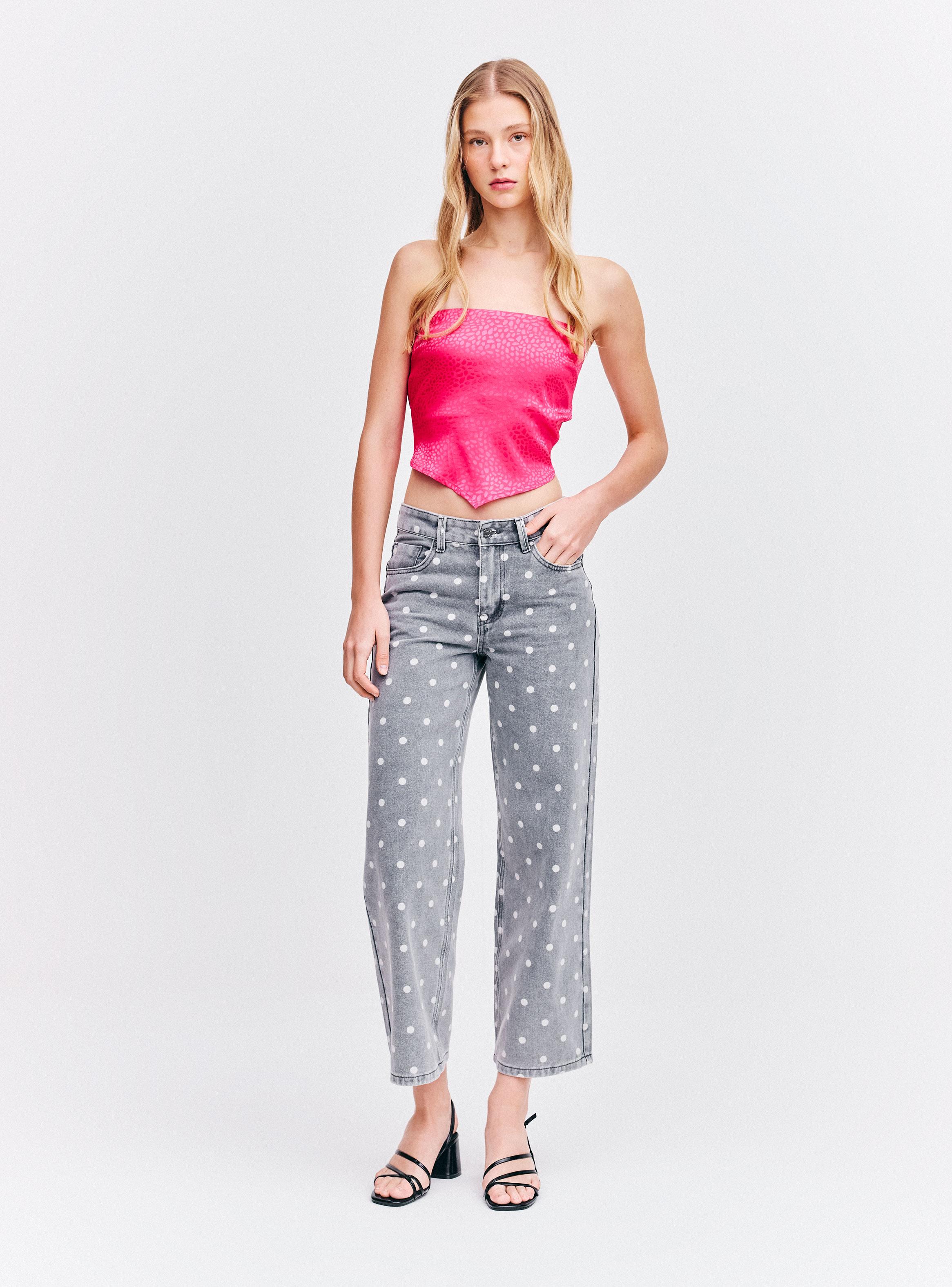 Crop Top Satinado Animal Print con Lazo Trasero-4