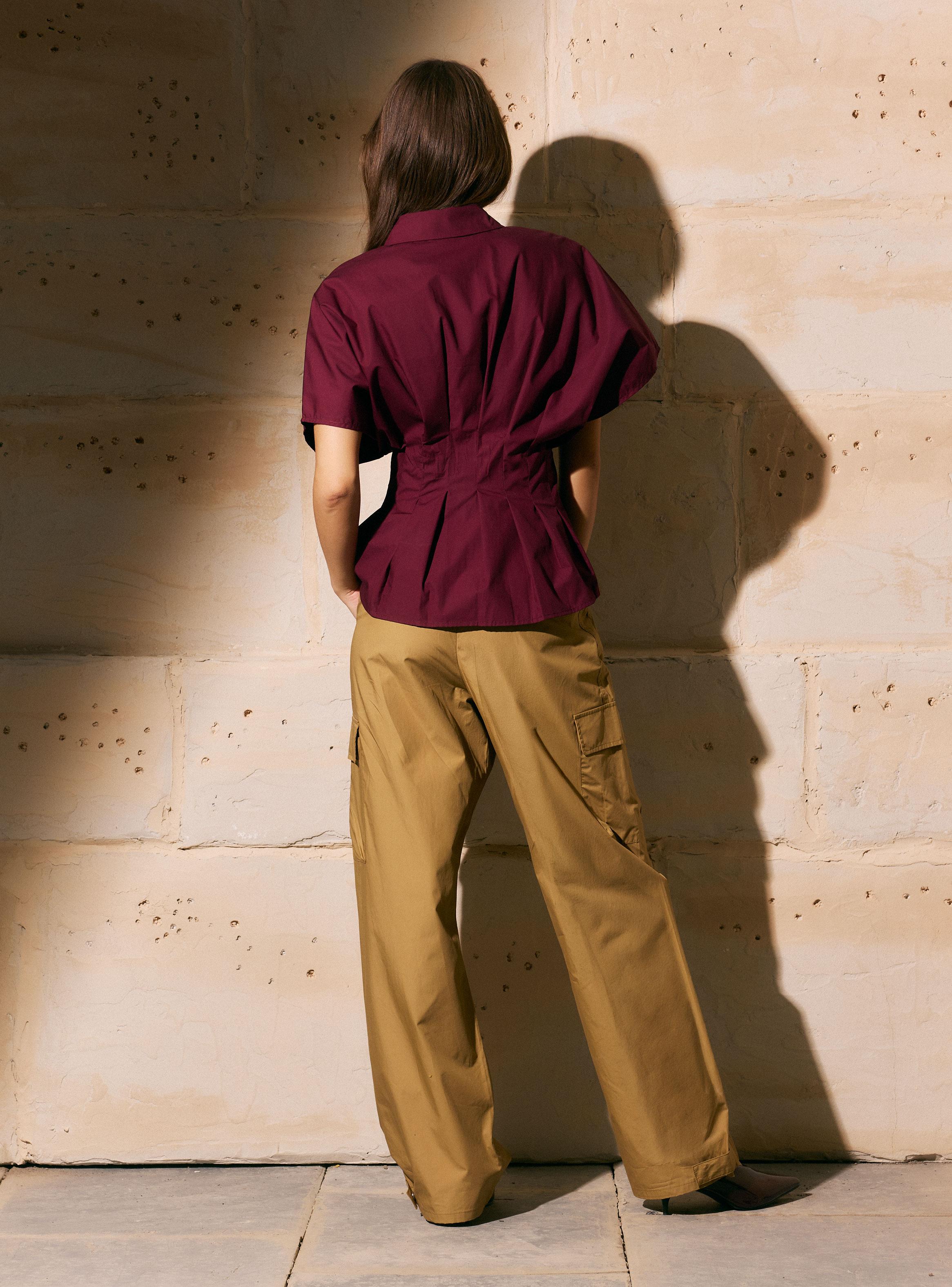 Pantalón Cargo Tiro Alto y Pierna Recta-5