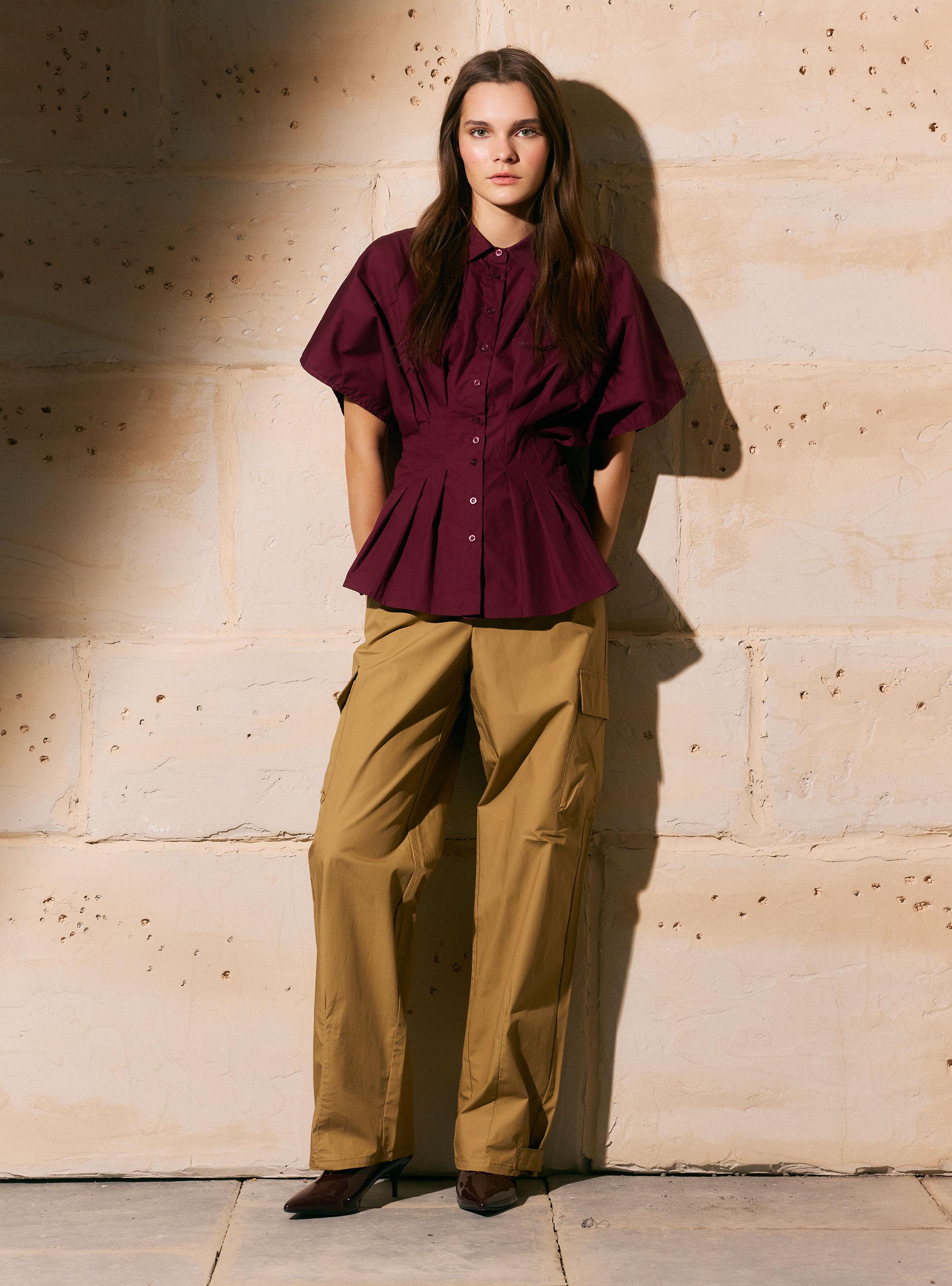 Pantalón Cargo Tiro Alto y Pierna Recta-4