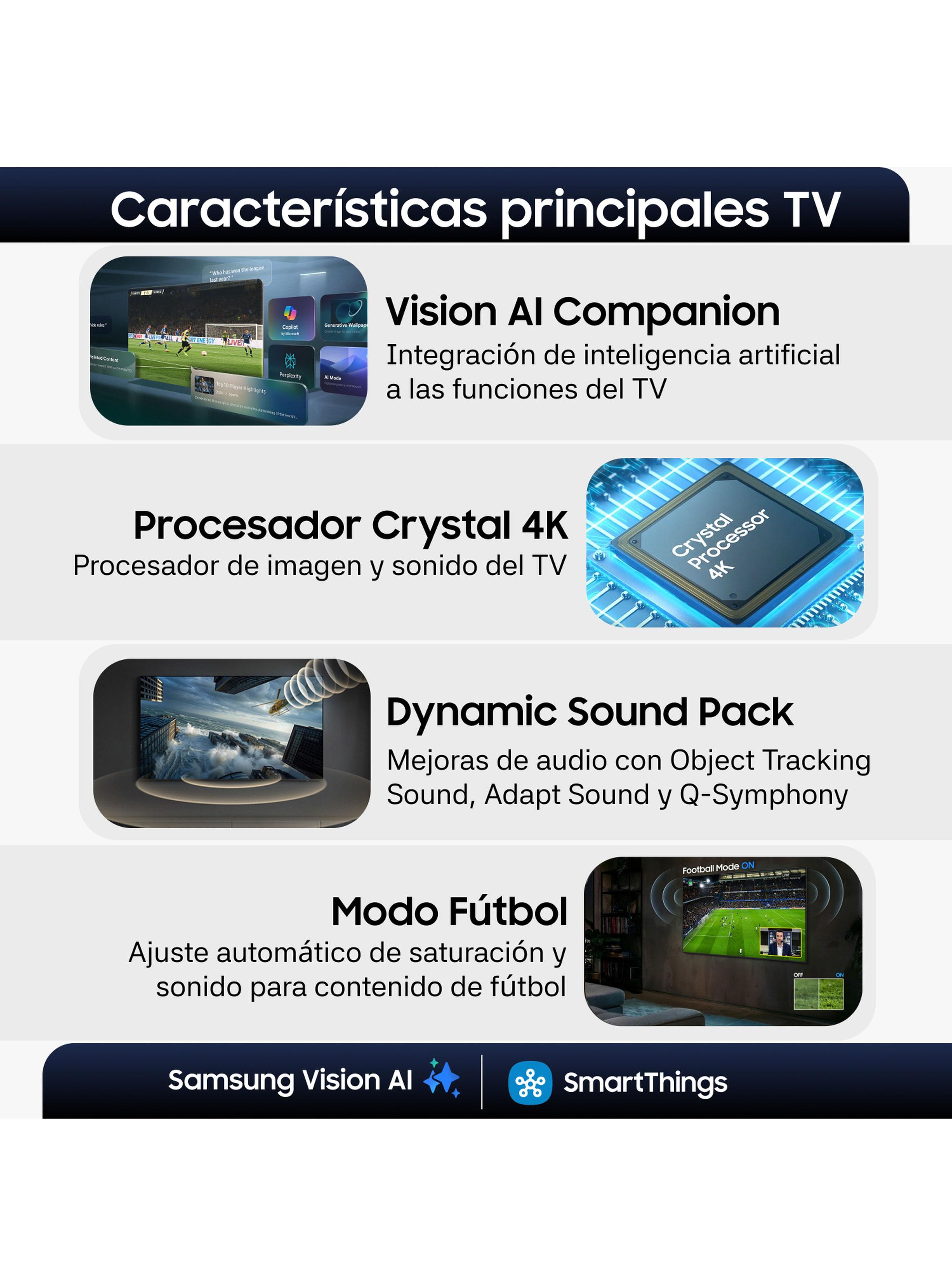 LED Smart TV 50'' 4K Crystal UHD U8000H 2026-4