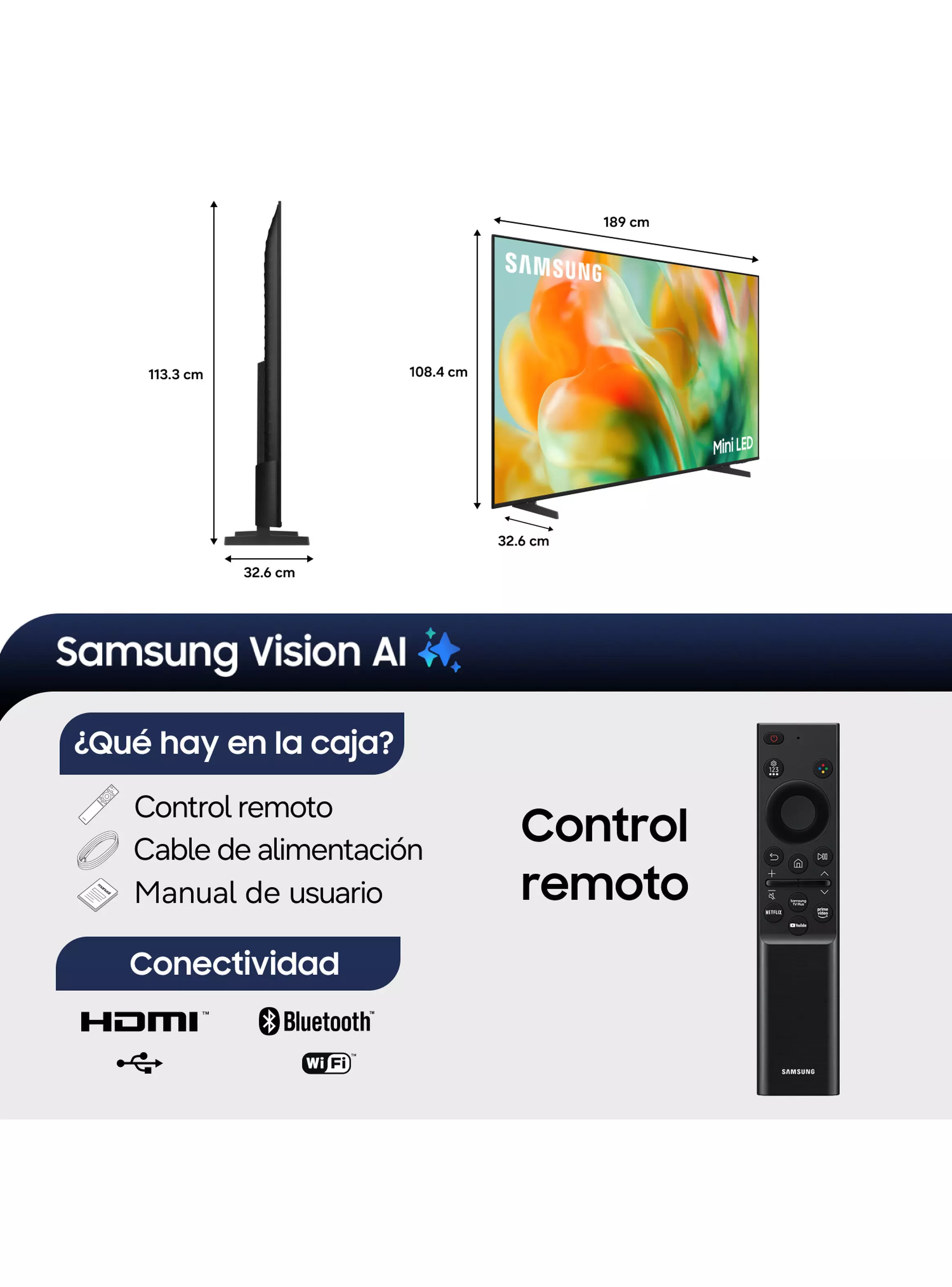 Mini LED Smart TV 85'' 4K UHD Vision AI M80H 2026-1