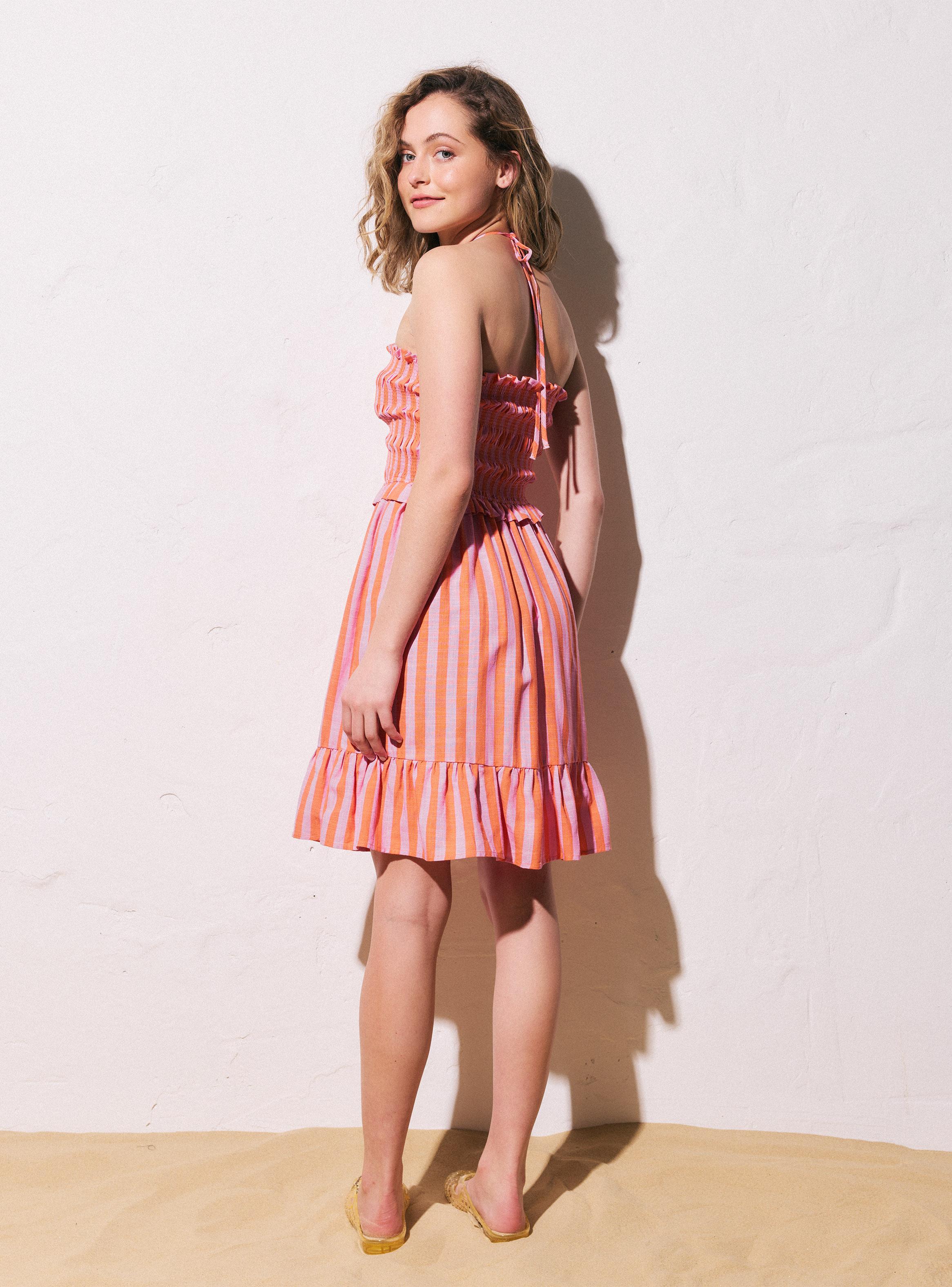 Vestido Pecho Diseño Panal-5