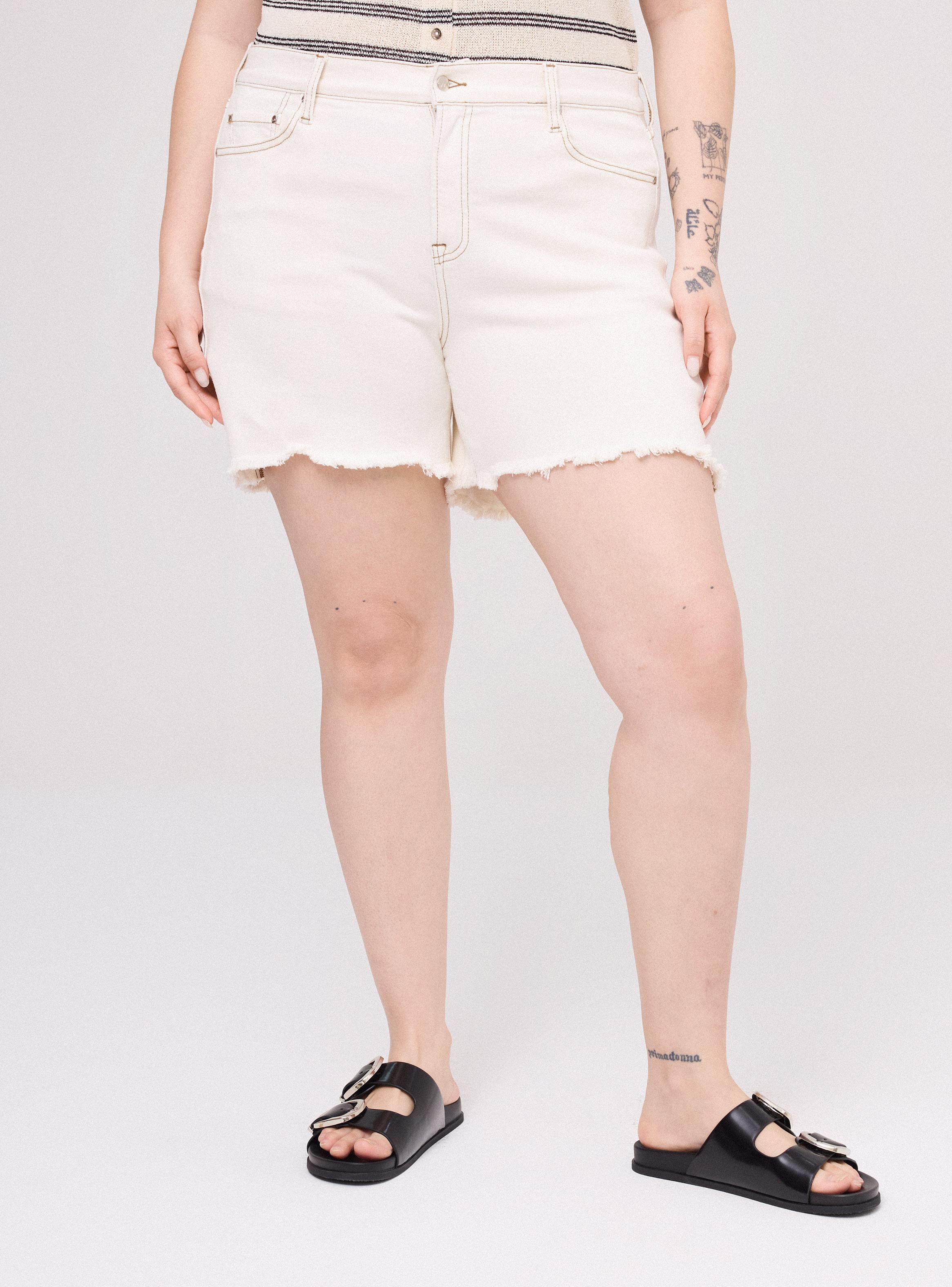 Short Deshilachado Tiro Medio-0