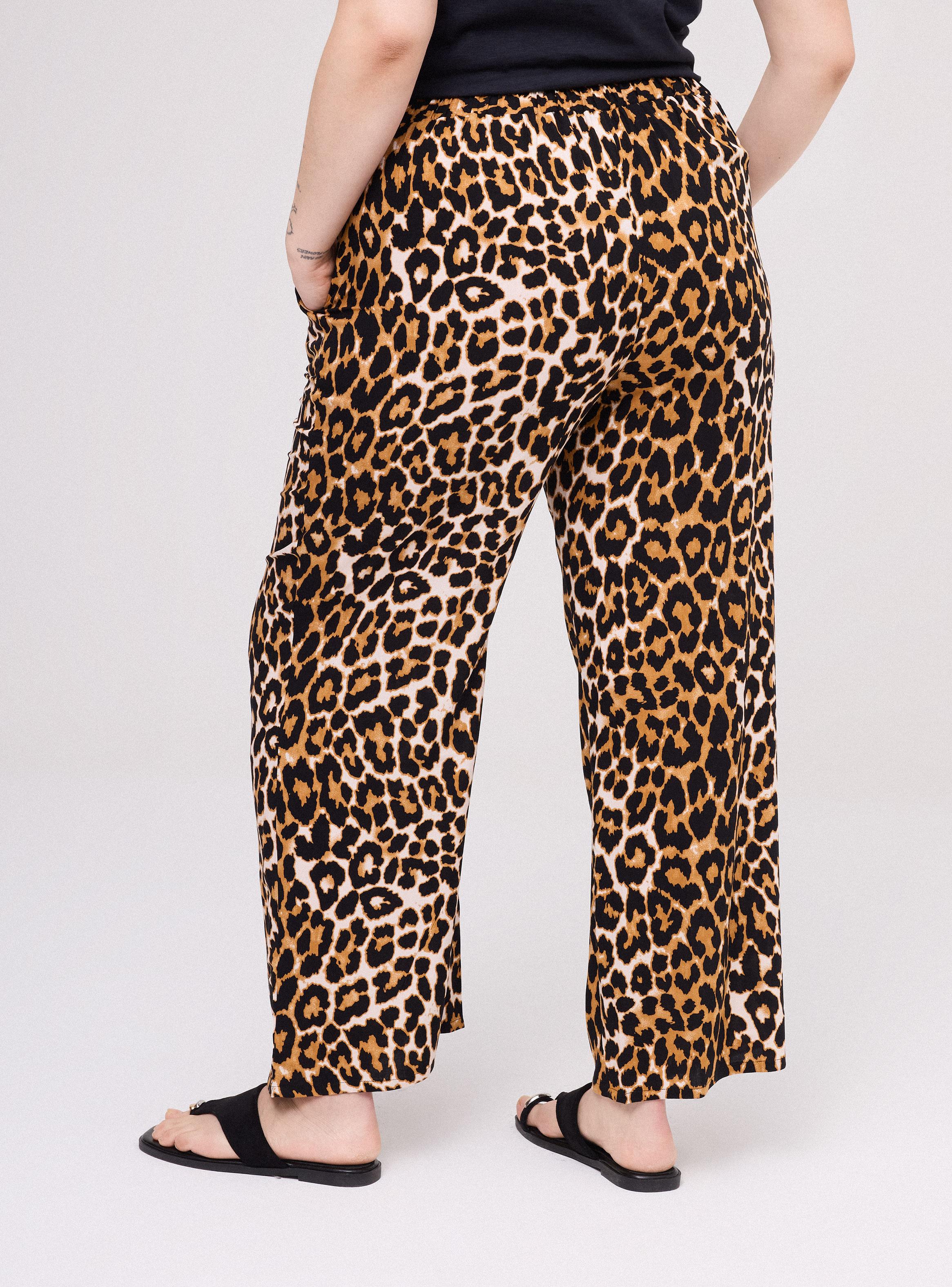 Pantalón Estampado Tiro Alto Wide Leg-1