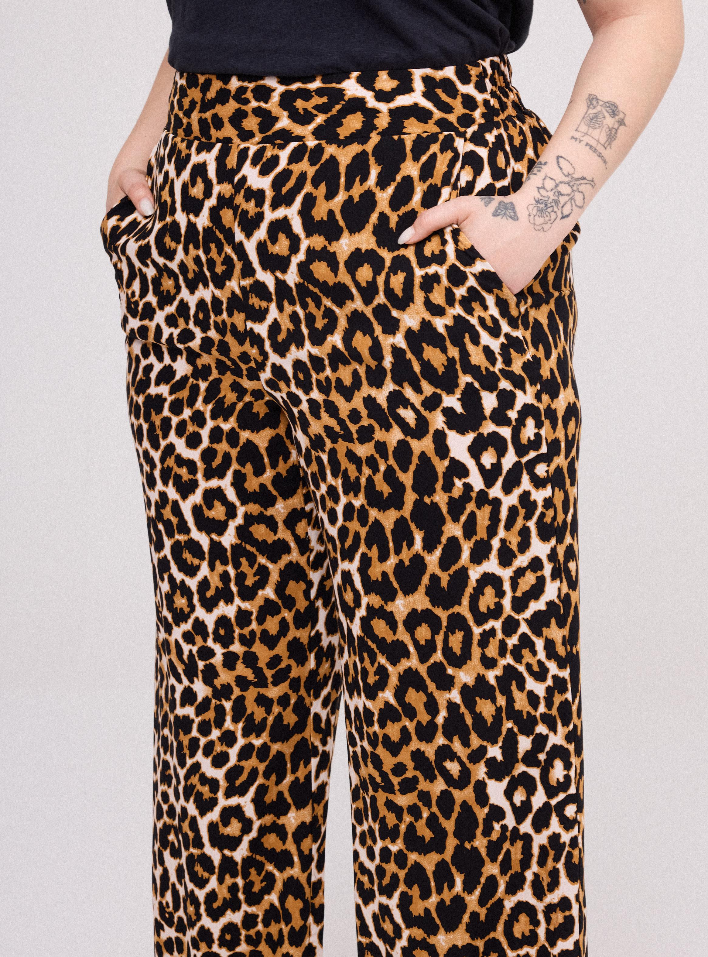 Pantalón Estampado Tiro Alto Wide Leg-2