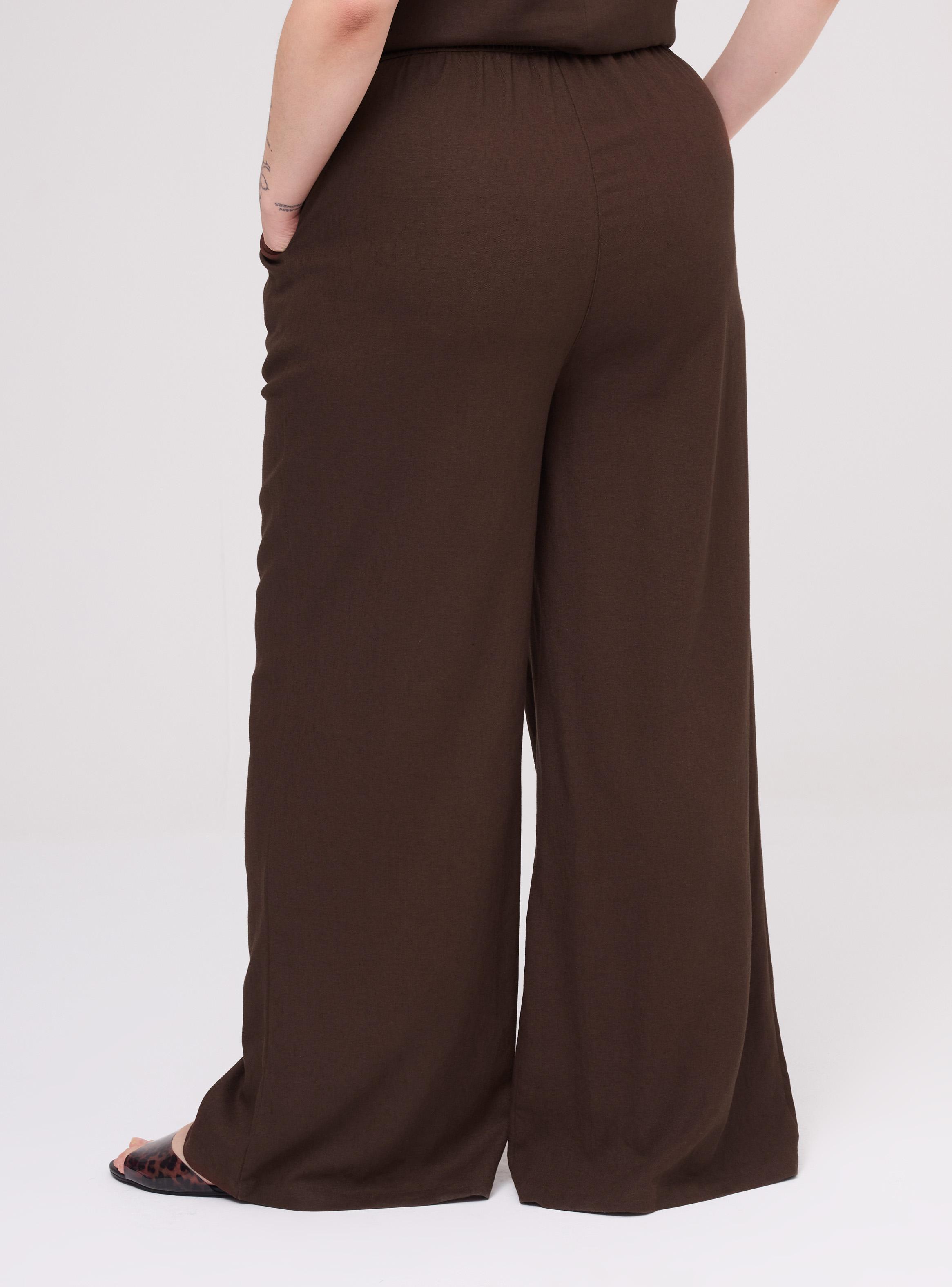 Pantalón Wide Leg Tiro Alto Cordón Ajustable-1