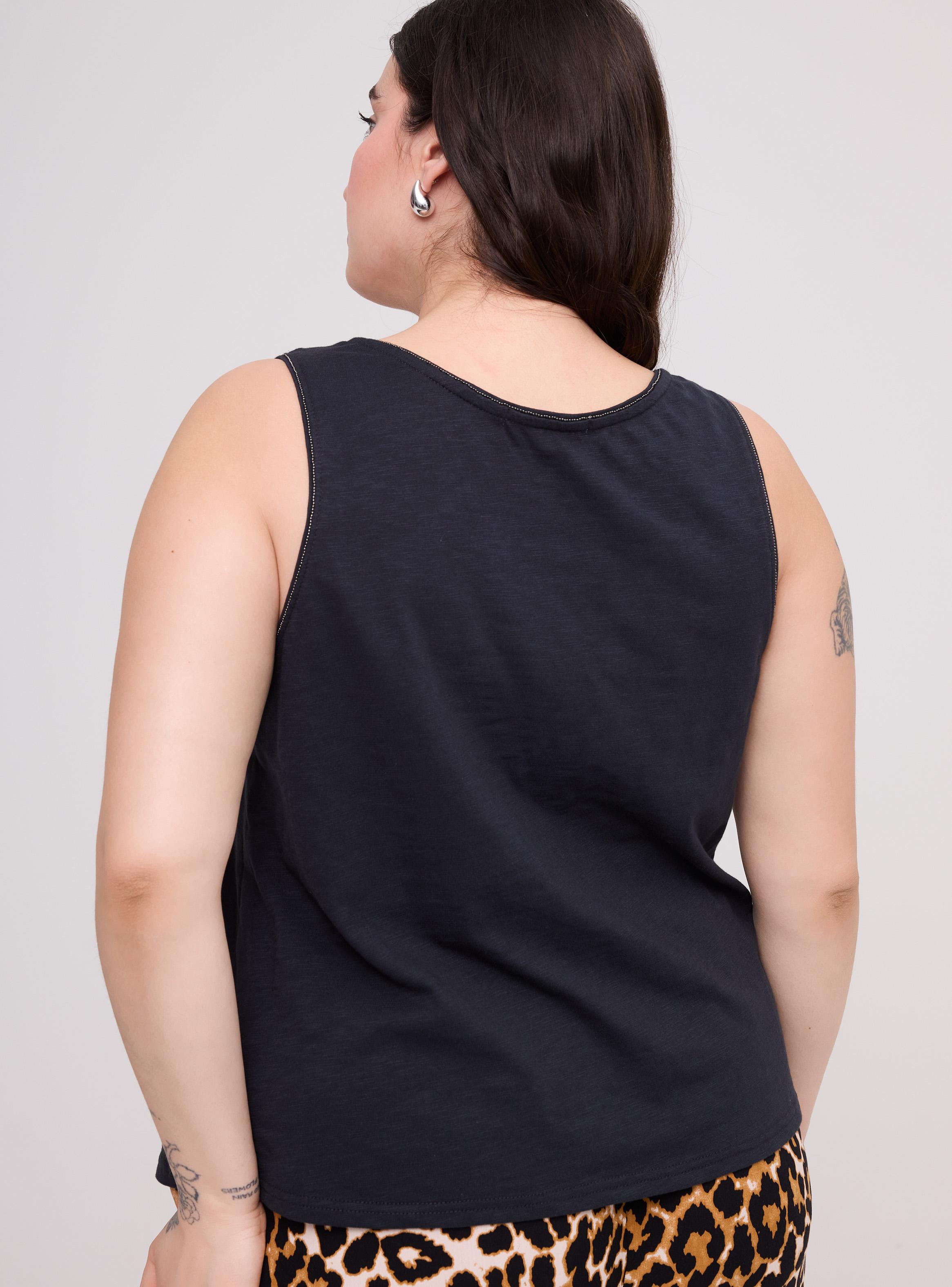 Polera sin Manga Cuello Redondo Básica Lisa-3