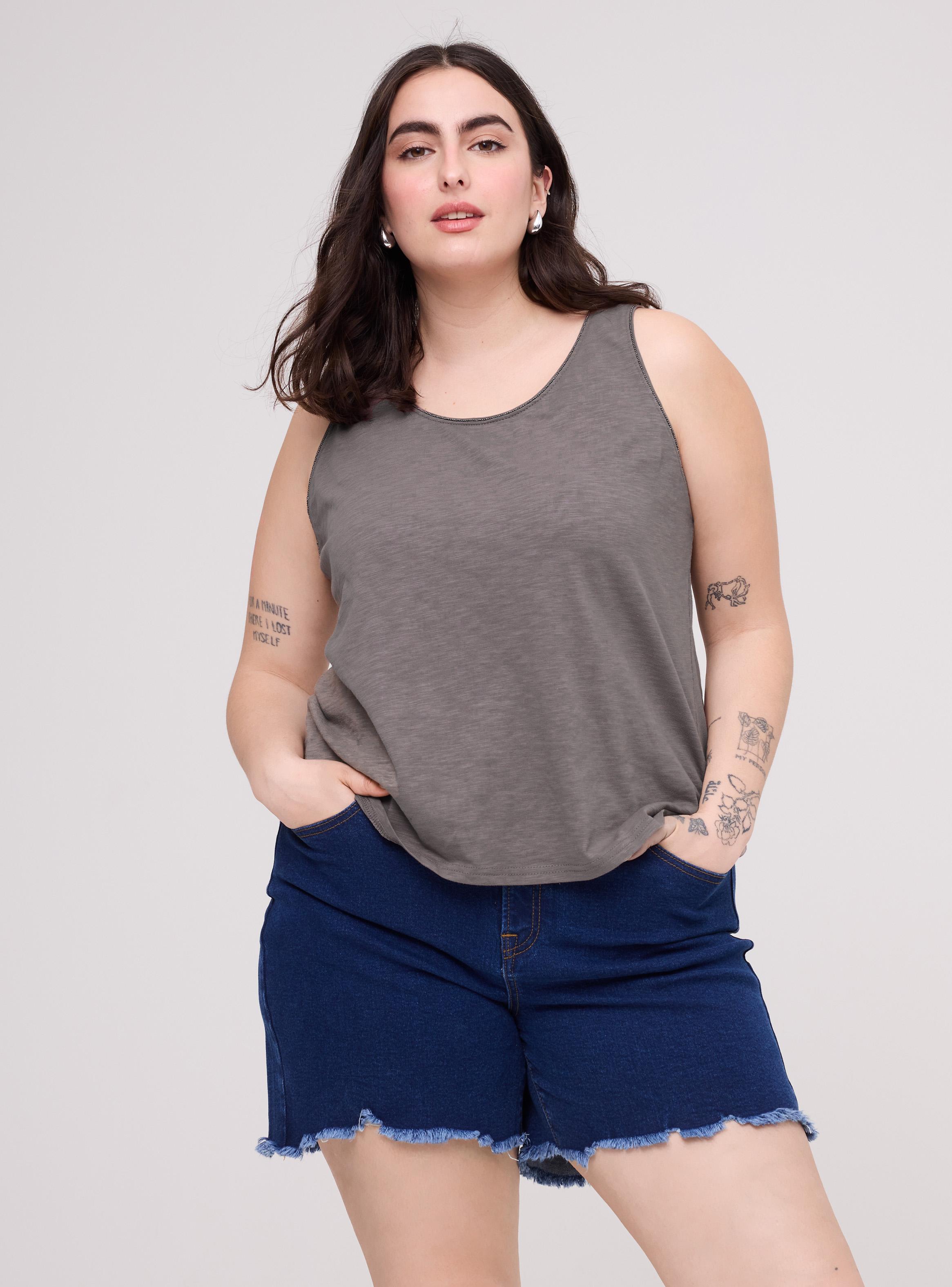 Polera sin Manga Cuello Redondo Básica Lisa-0