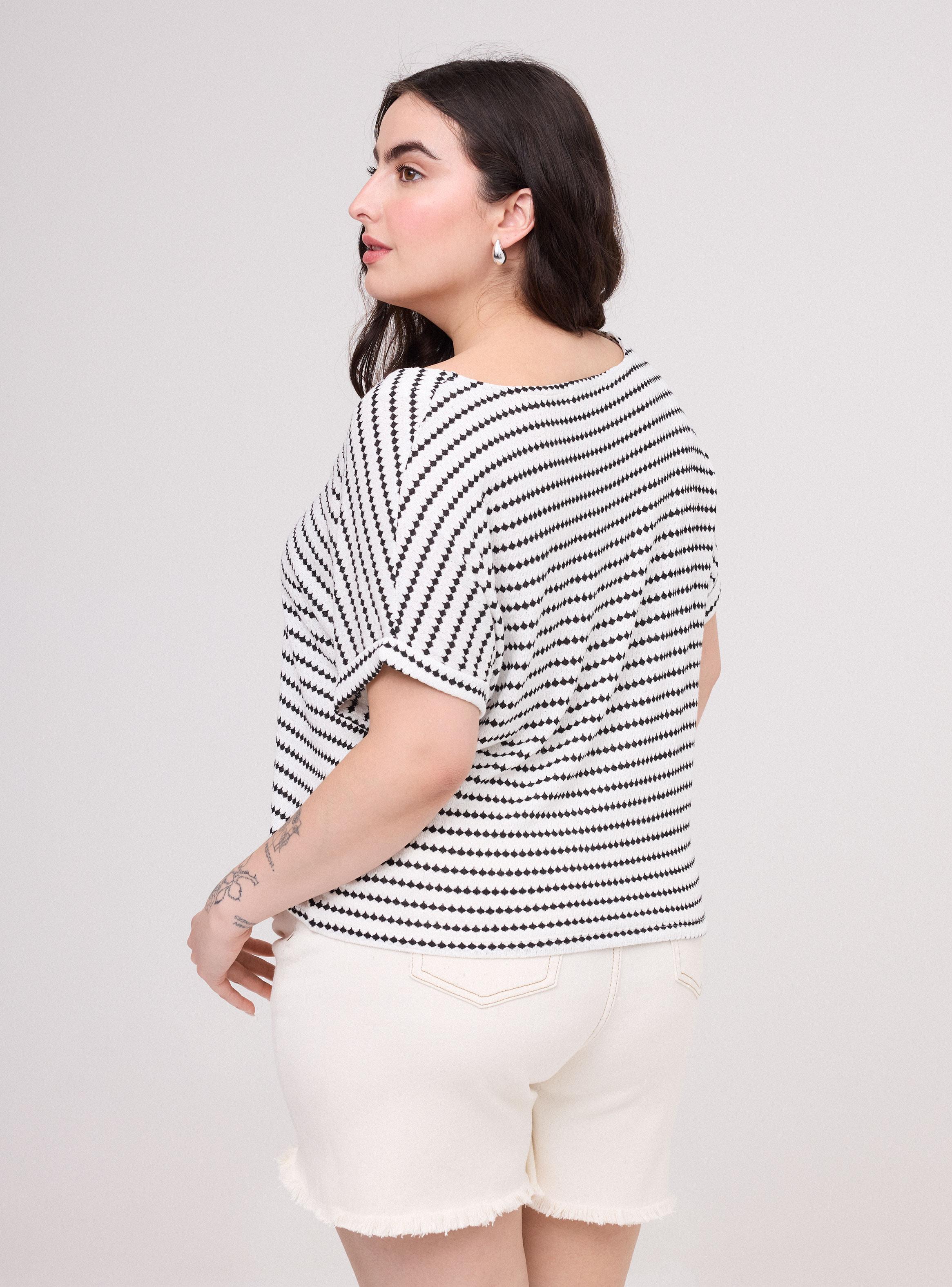 Polera Manga Corta Cuello V Botones-1