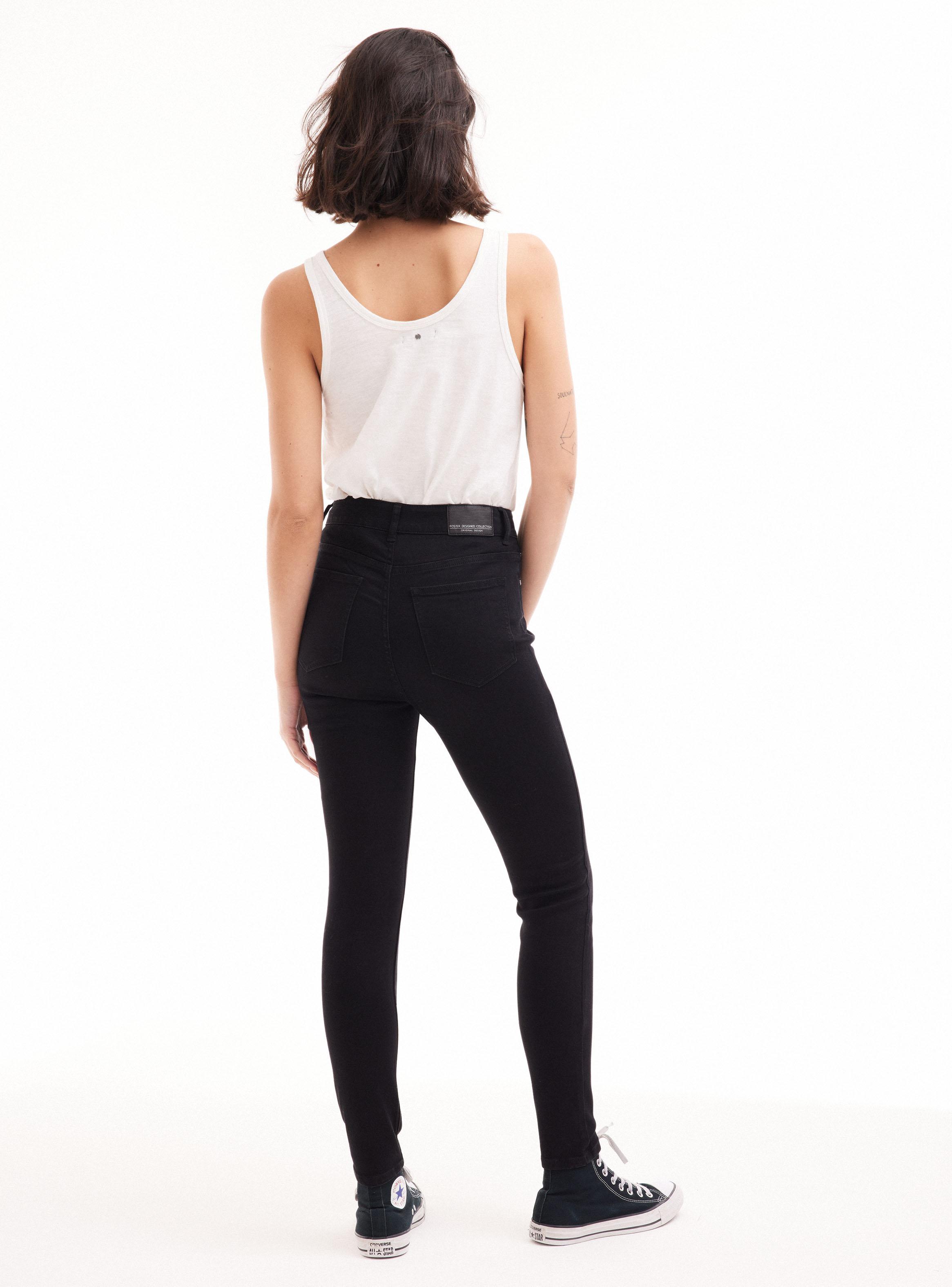 Jeans Básico Alto Denim Bolsillos-11