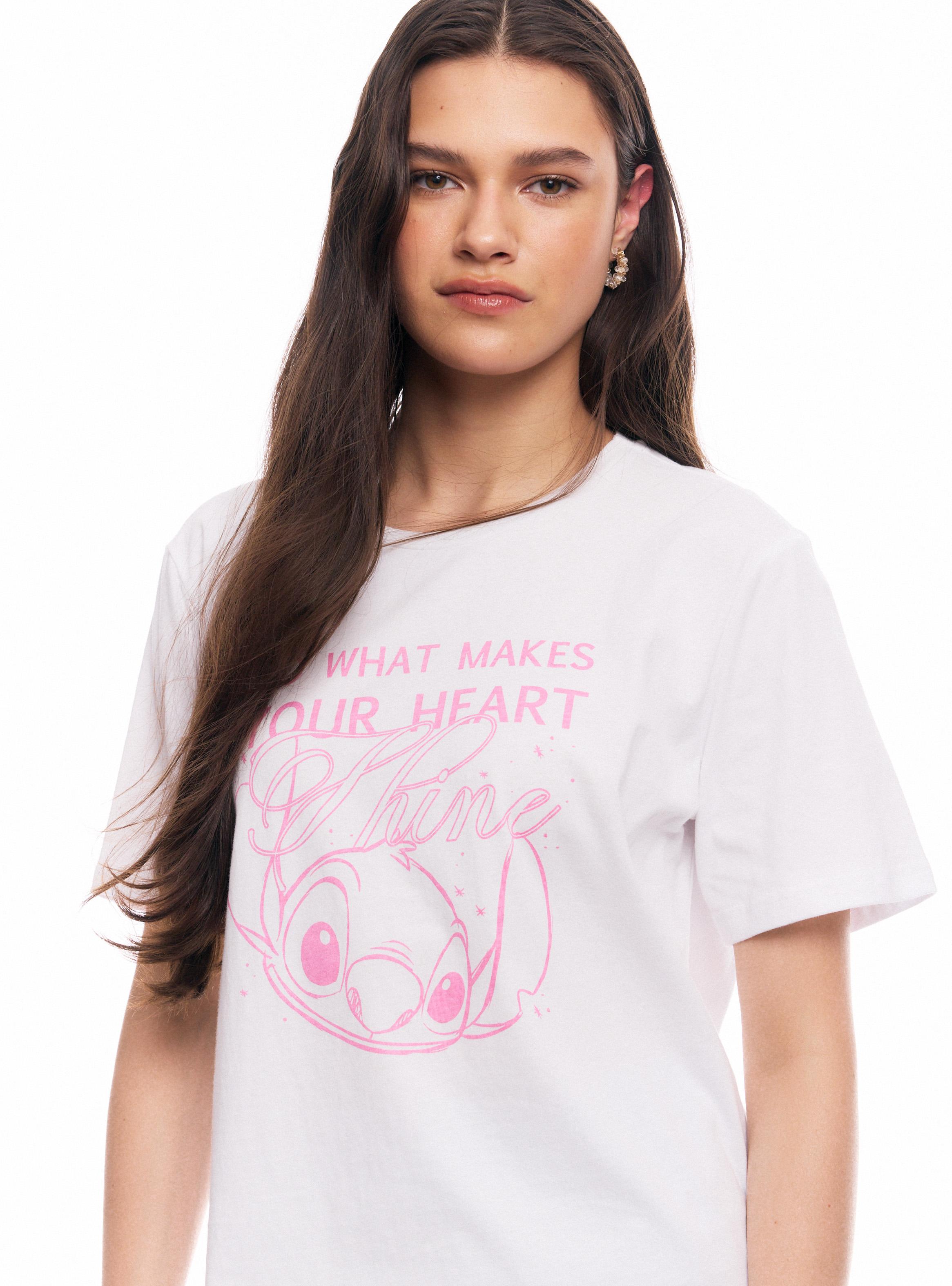 Polera Licencia Stitch Heart Shine-2
