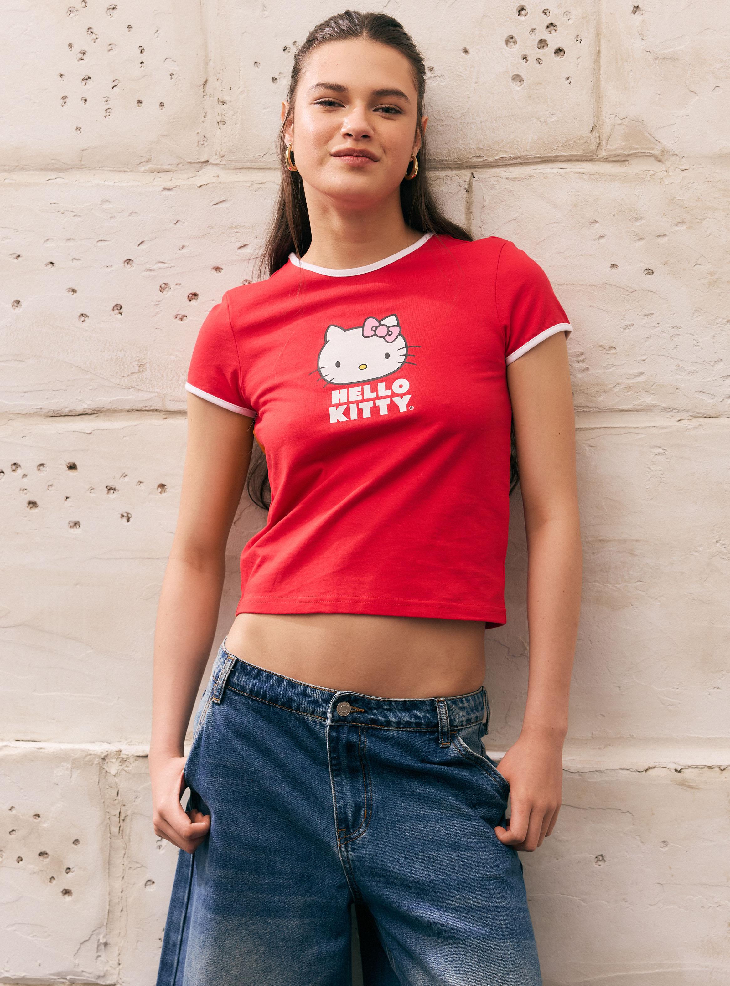Polera Baby Tee Licencia Hello Kitty-0