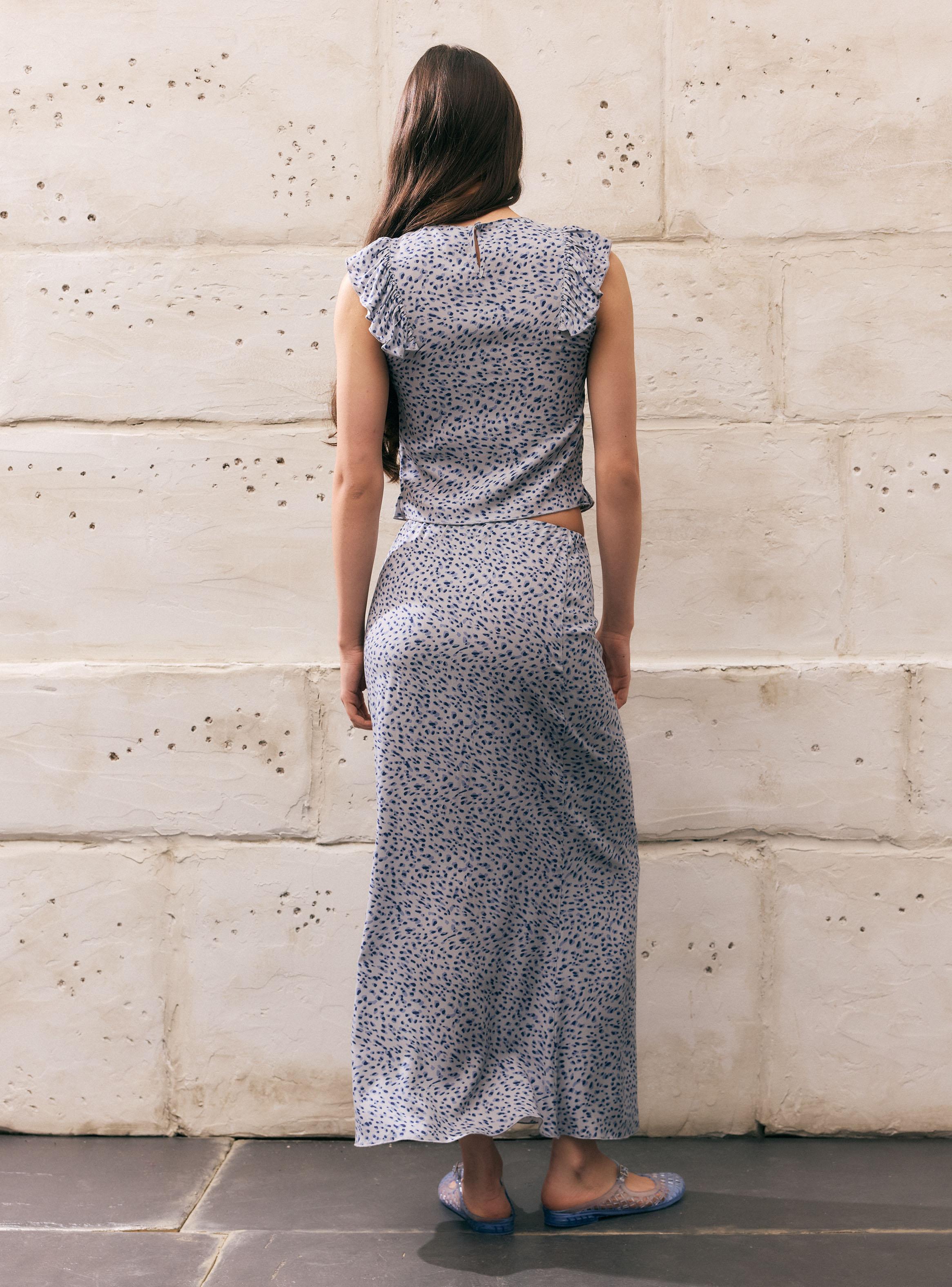 Falda Larga Estampada-5