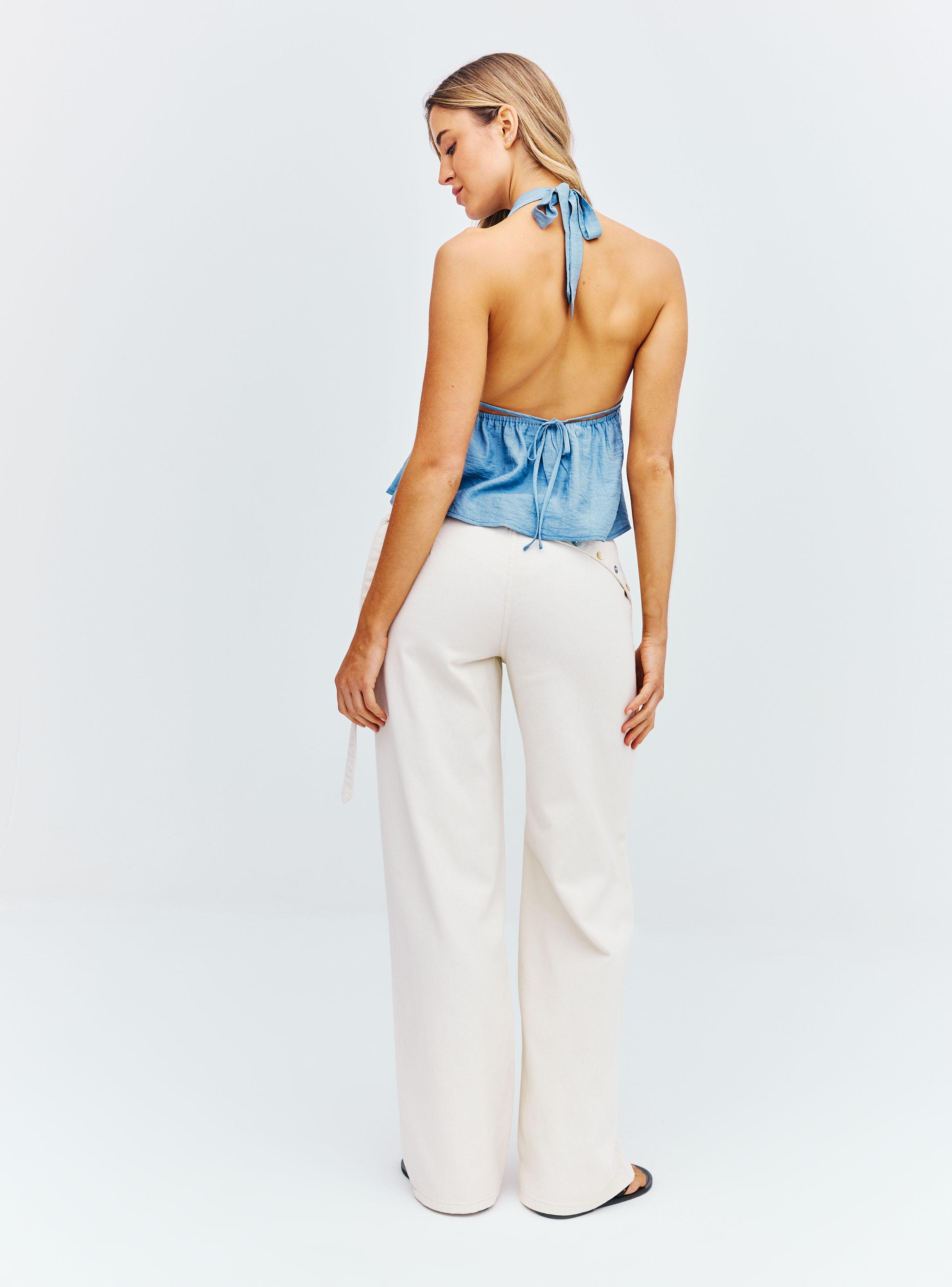 Blusa Halter con Lazo con Detalle en Delantero-5