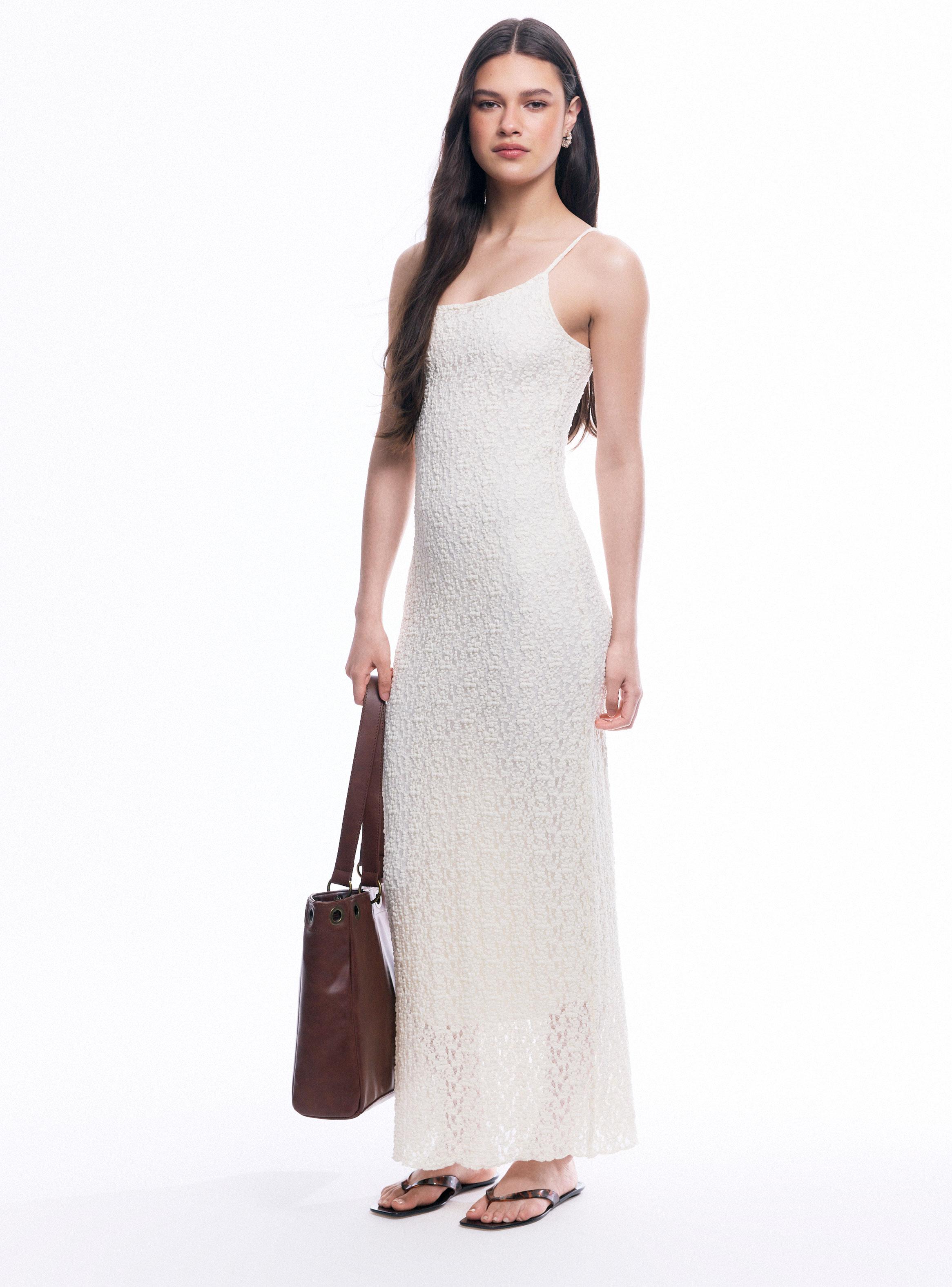Vestido Maxi de Encaje con Tirantes-0