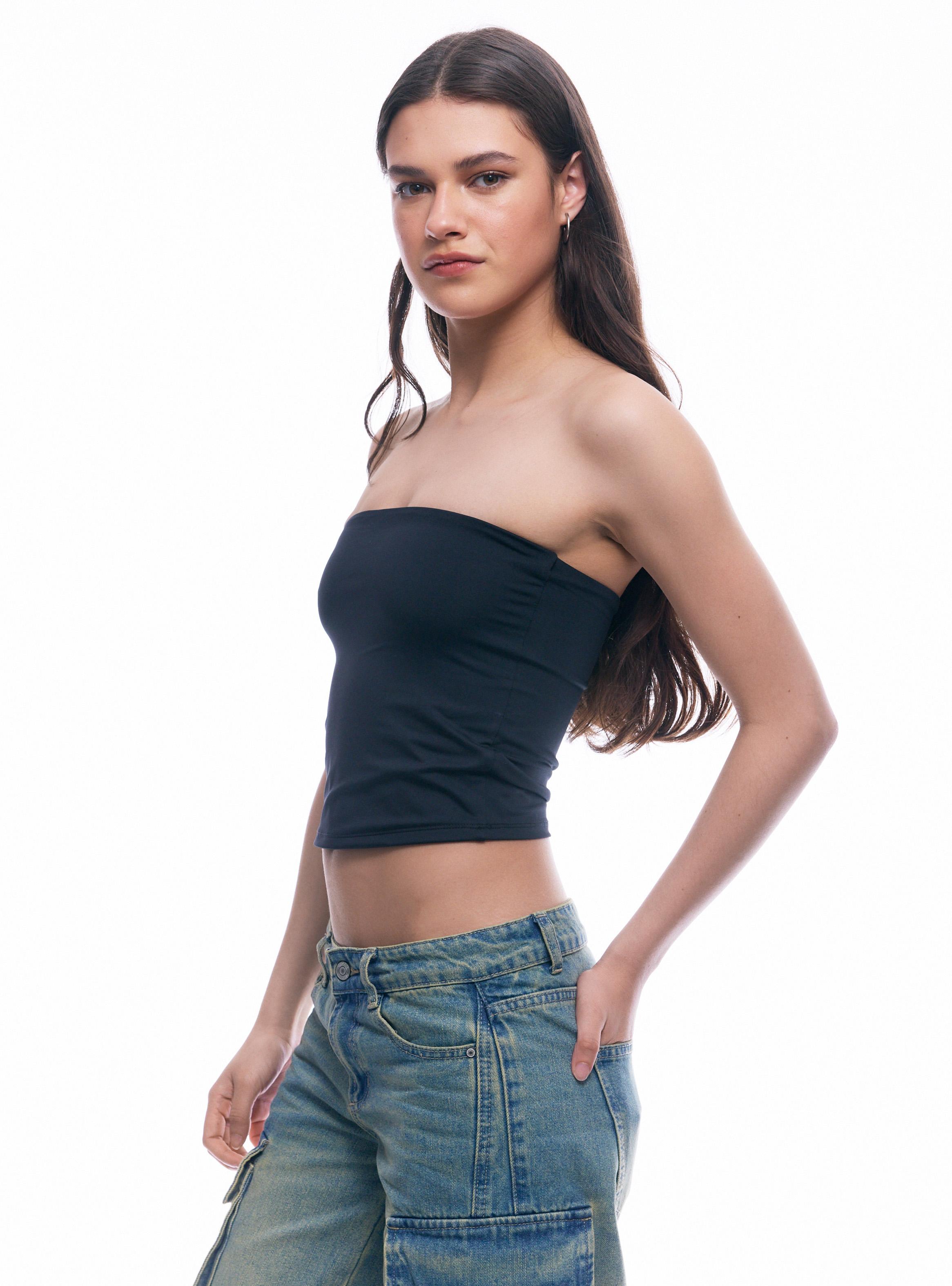 Polera Strapless Ajustado-0