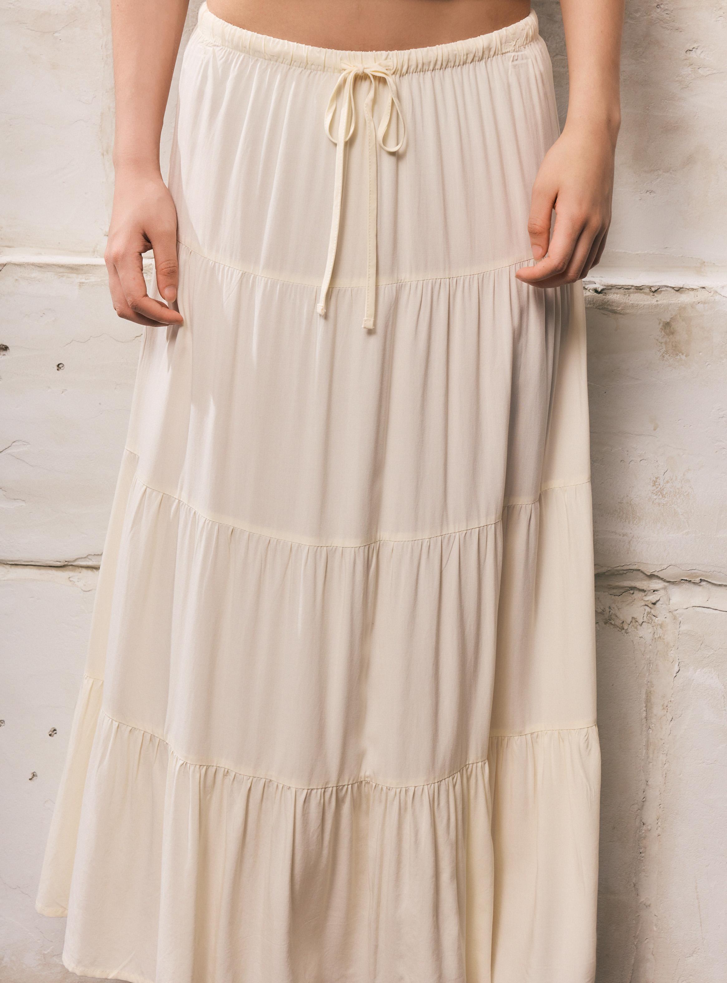 Falda Maxi con Cortes y Cordón Ajustable-2