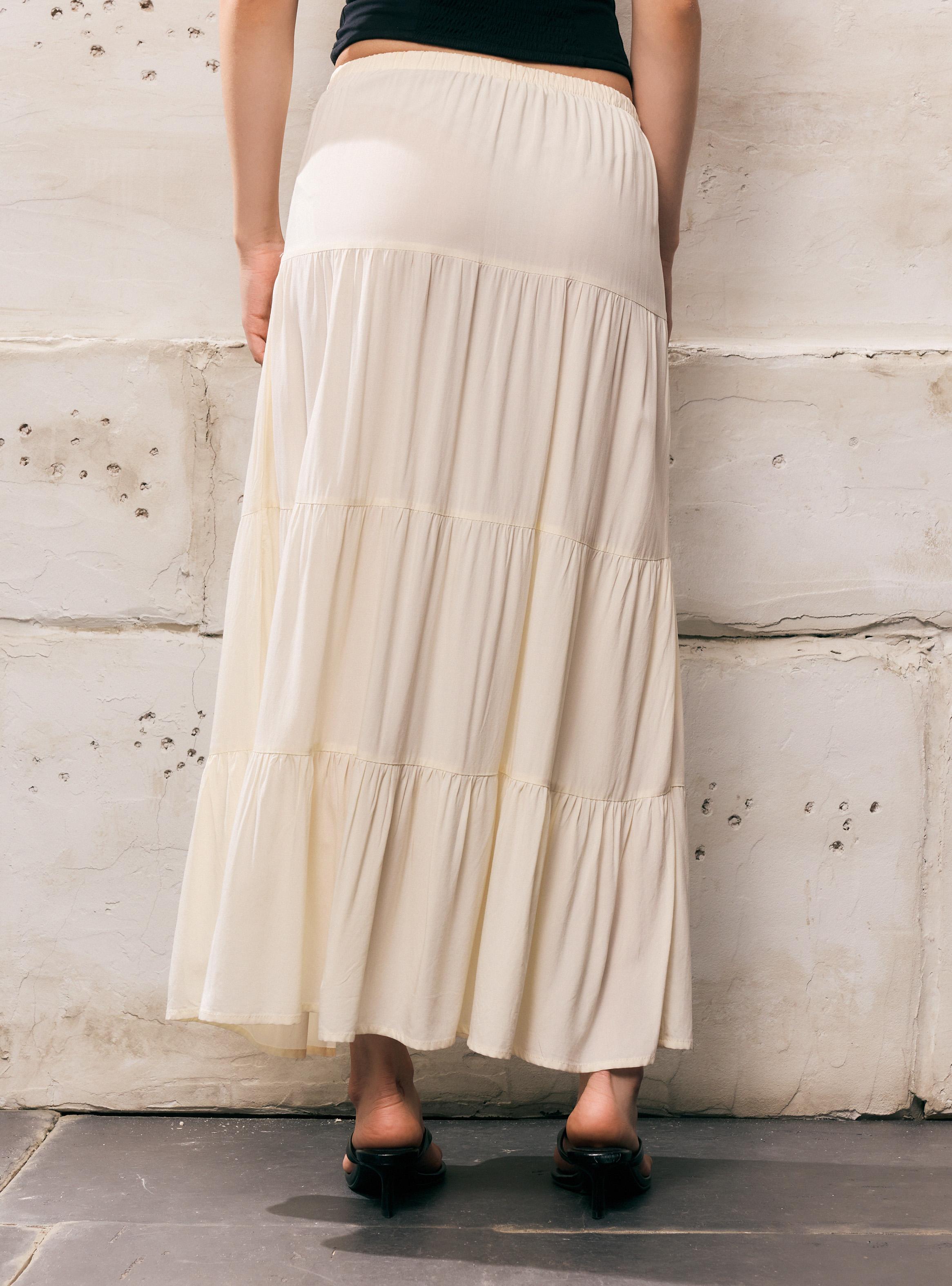 Falda Maxi con Cortes y Cordón Ajustable-1