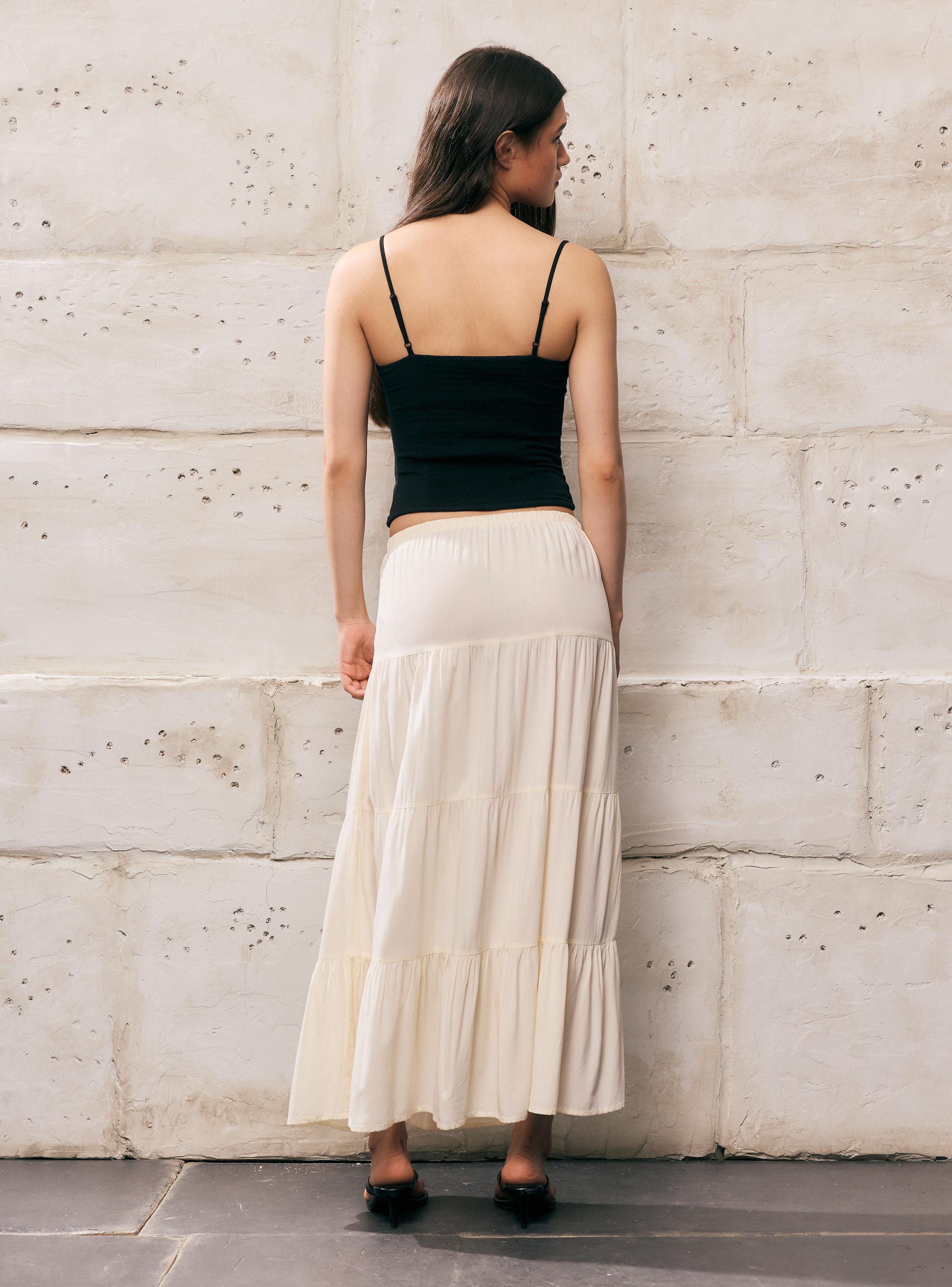 Falda Maxi con Cortes y Cordón Ajustable-5
