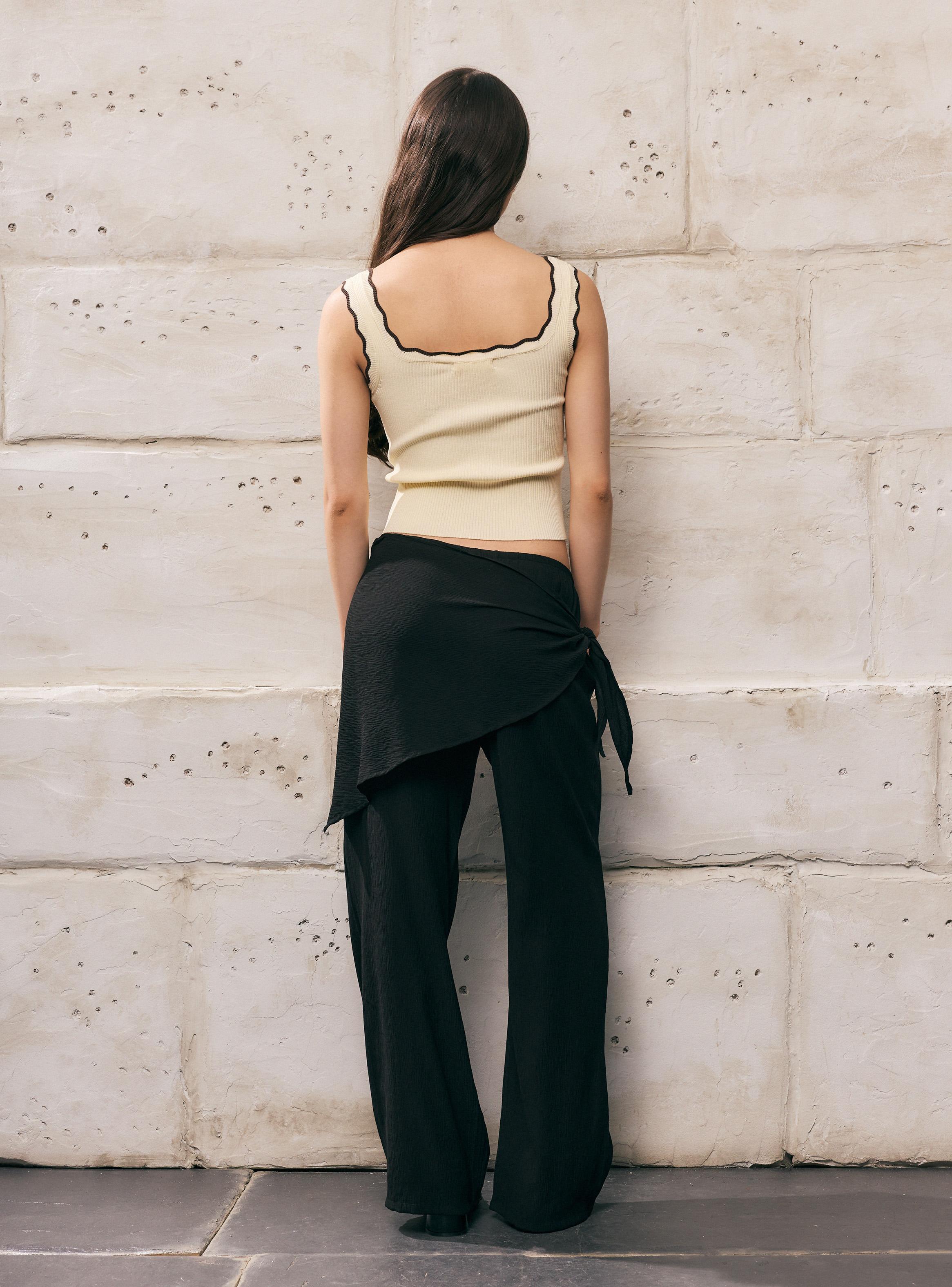 Pantalón Widel Leg con Pañuelo-5
