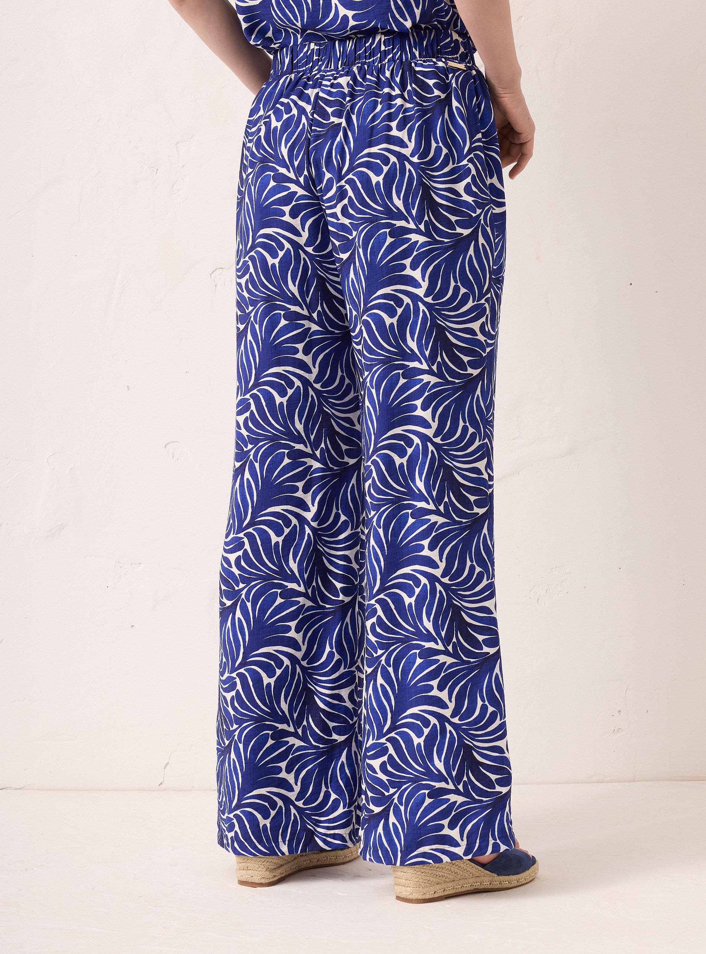 Pantalón Palazzo Full Estampado con Lazo-1