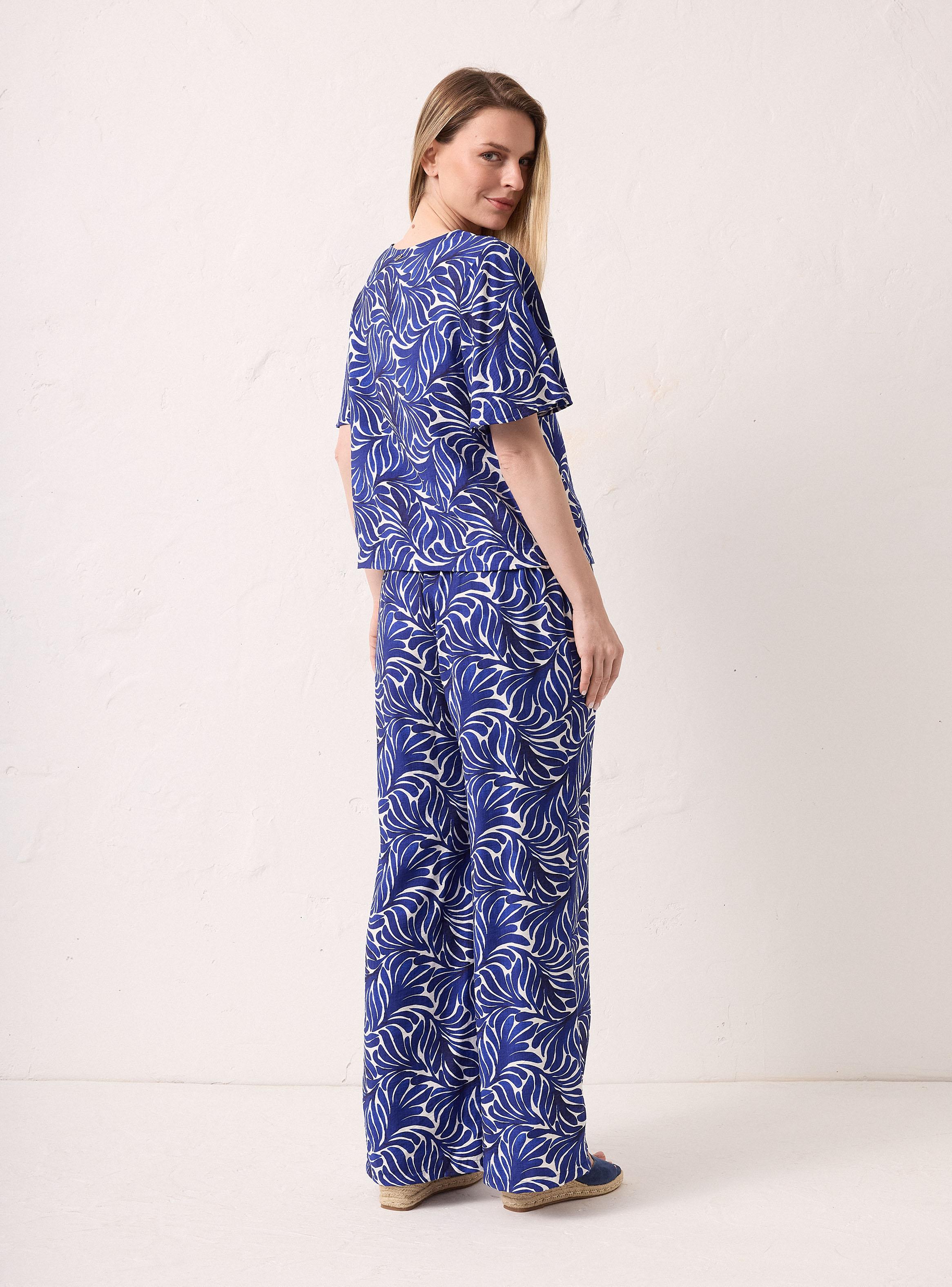 Pantalón Palazzo Full Estampado con Lazo-5