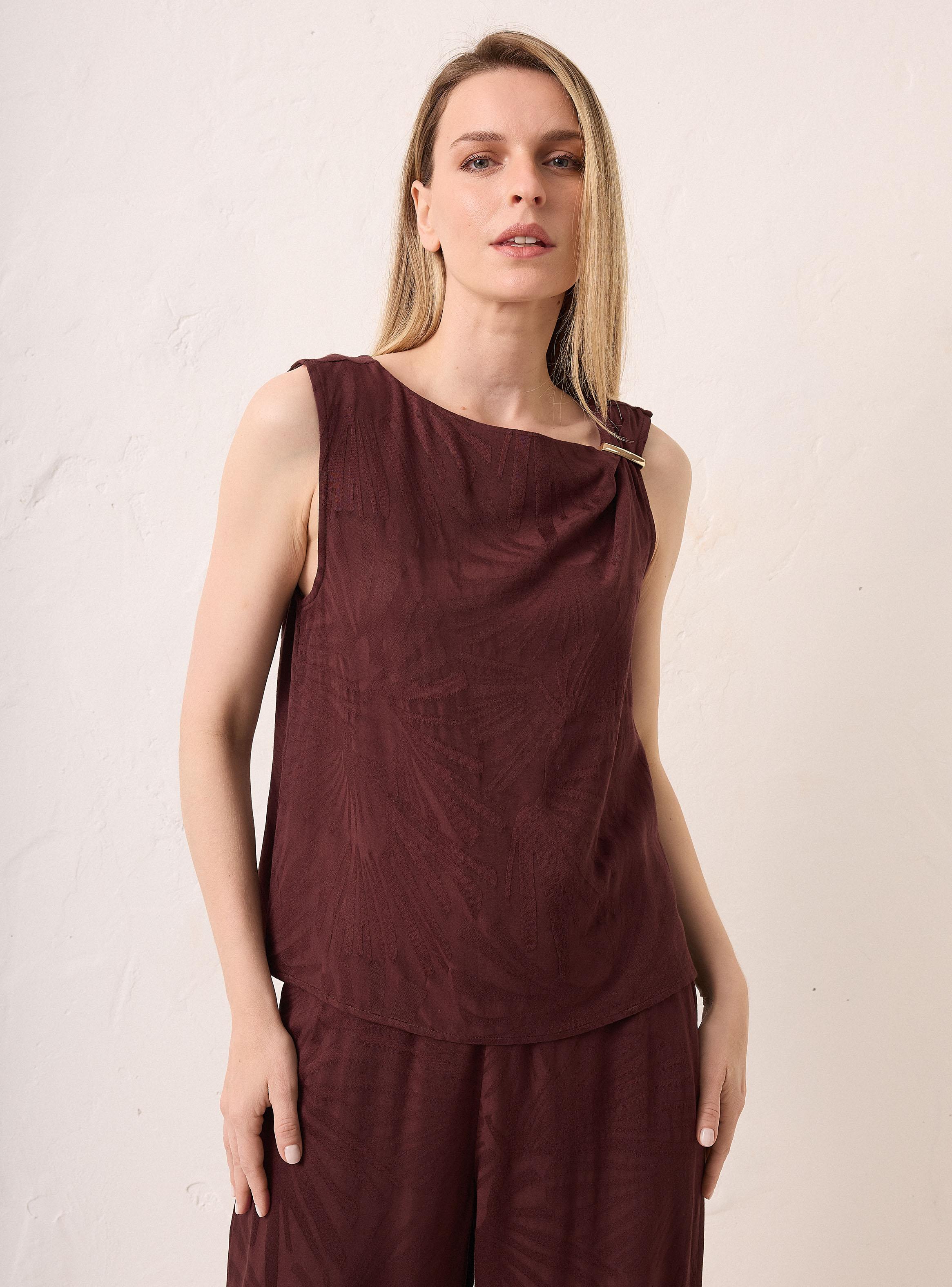 Blusa Argolla Metálico en Escote-2