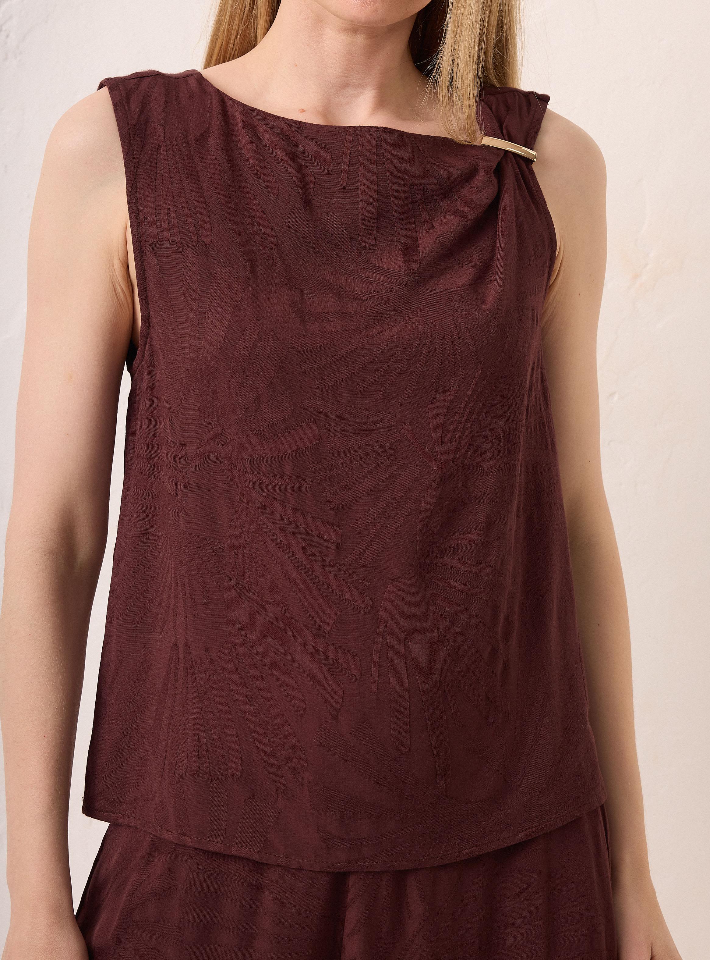 Blusa Argolla Metálico en Escote-3
