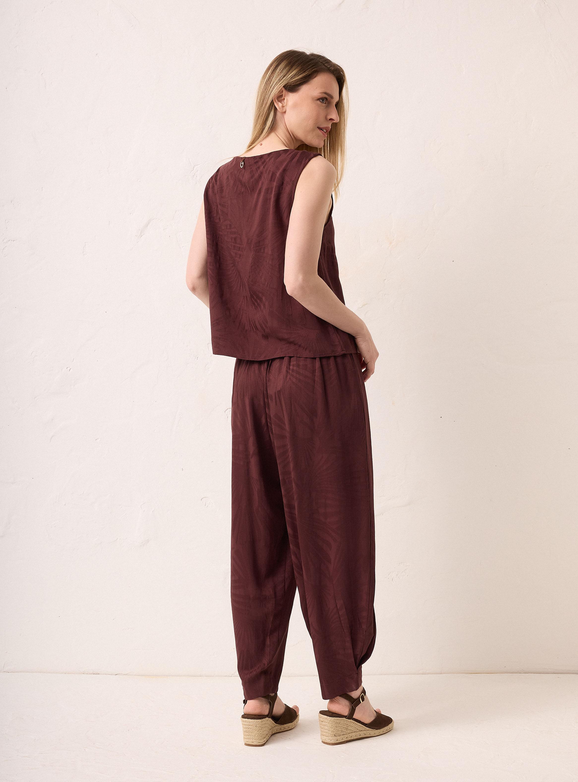 Pantalón Bombacho con Detalle de Alforzas en Cintura-5