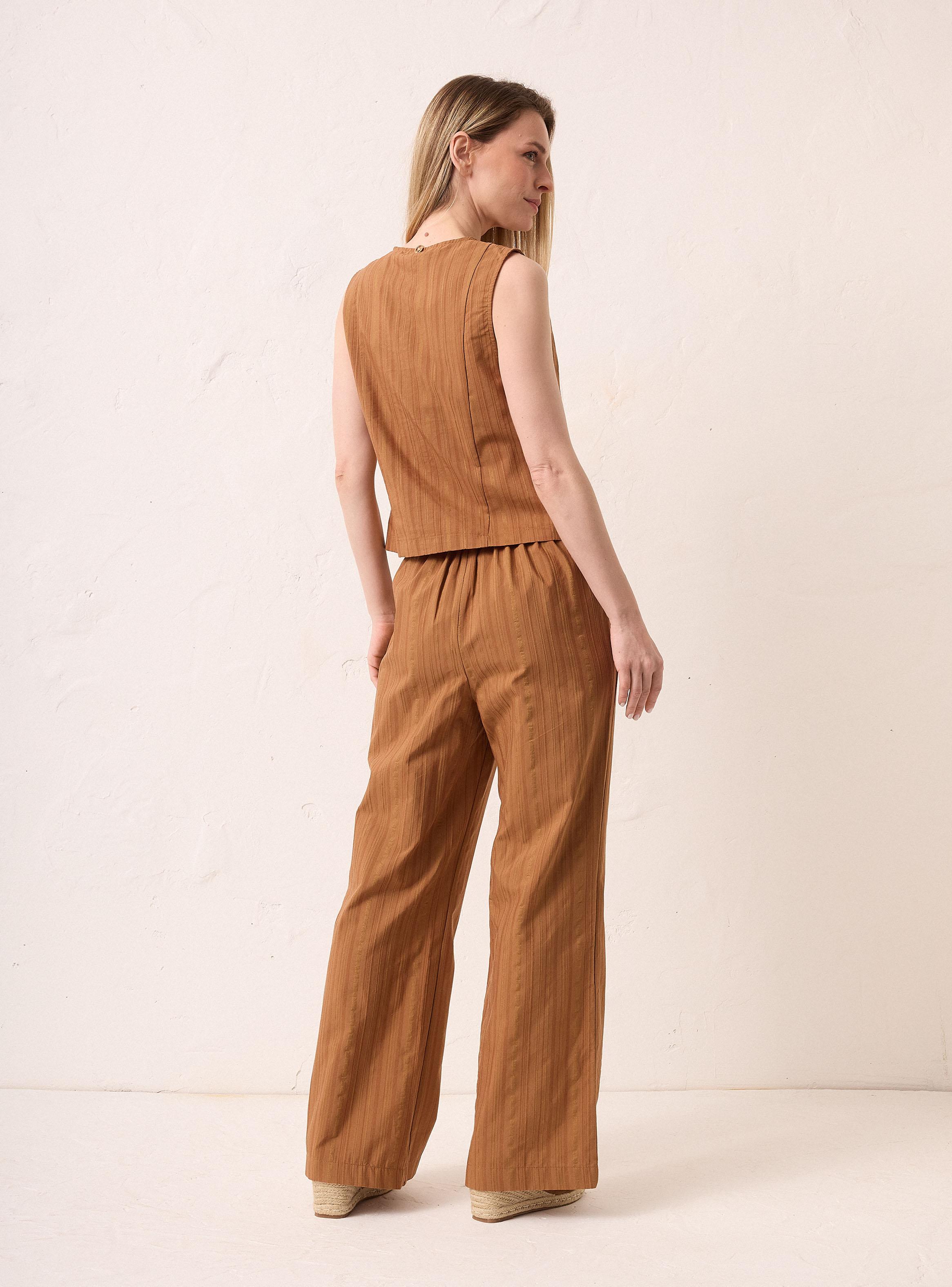 Pantalón Palazzo con Pinzas y Cinturón-5