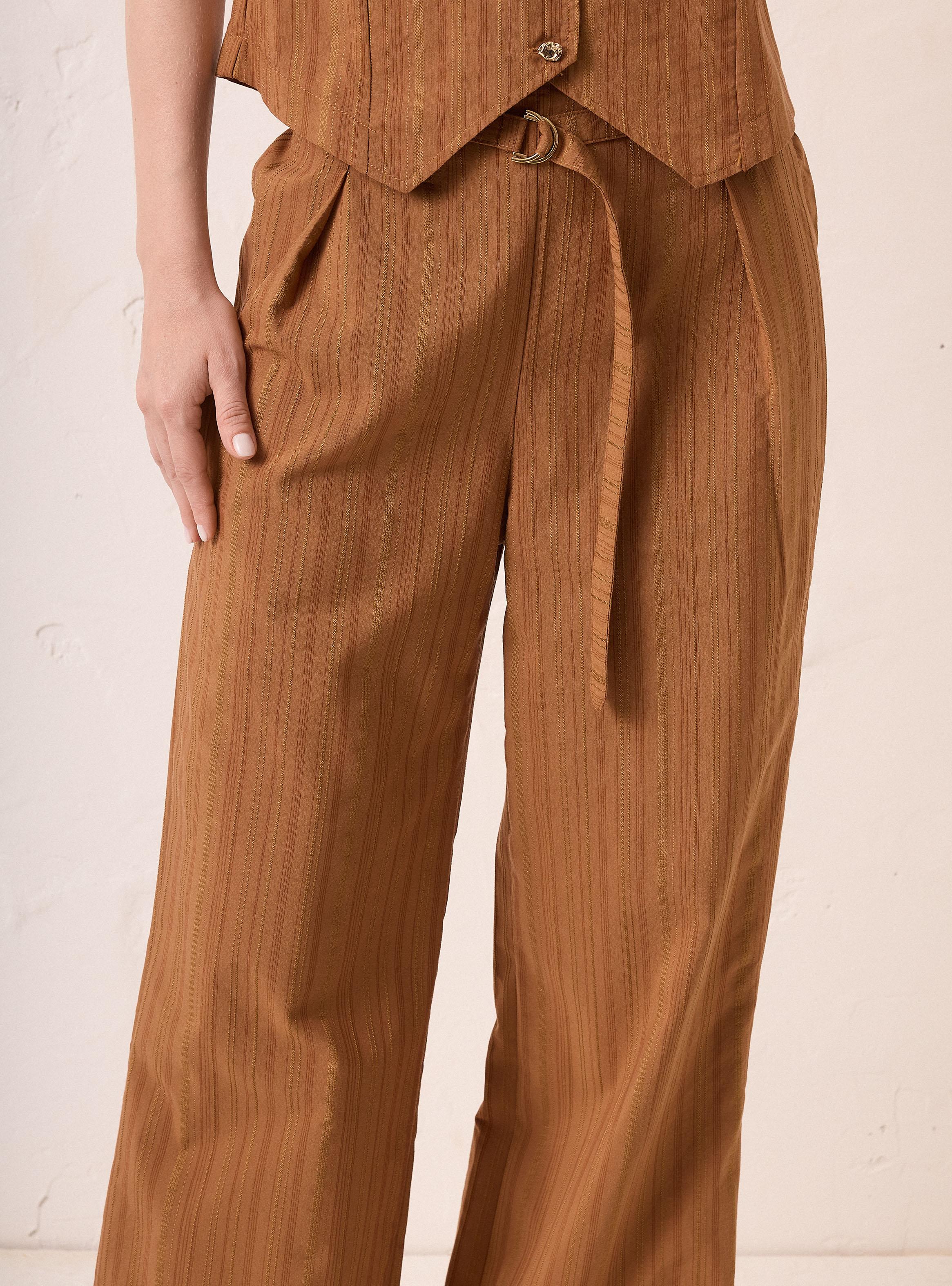 Pantalón Palazzo con Pinzas y Cinturón-2