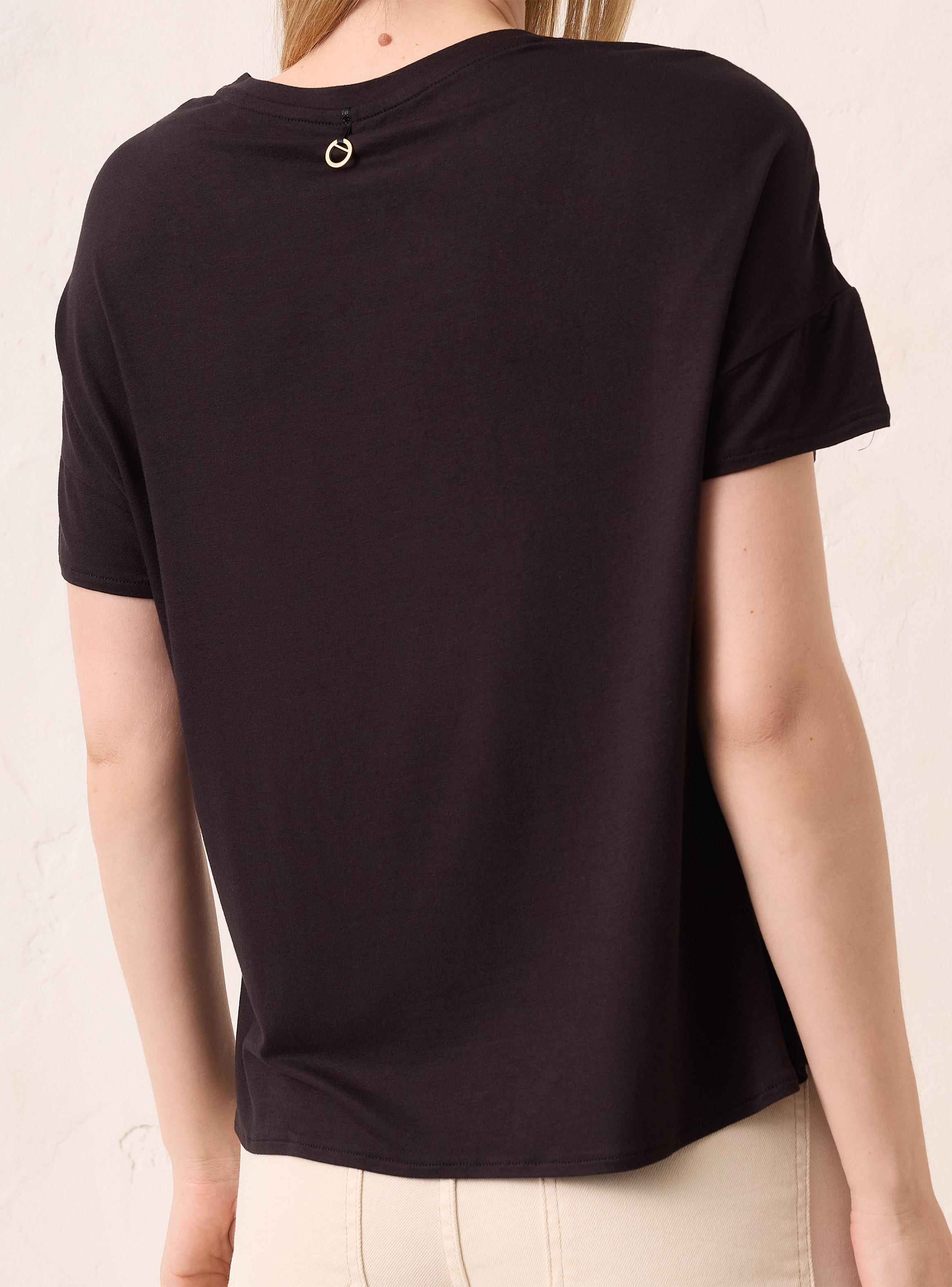 Polera Mezcla de Tela y Puño en Manga-3