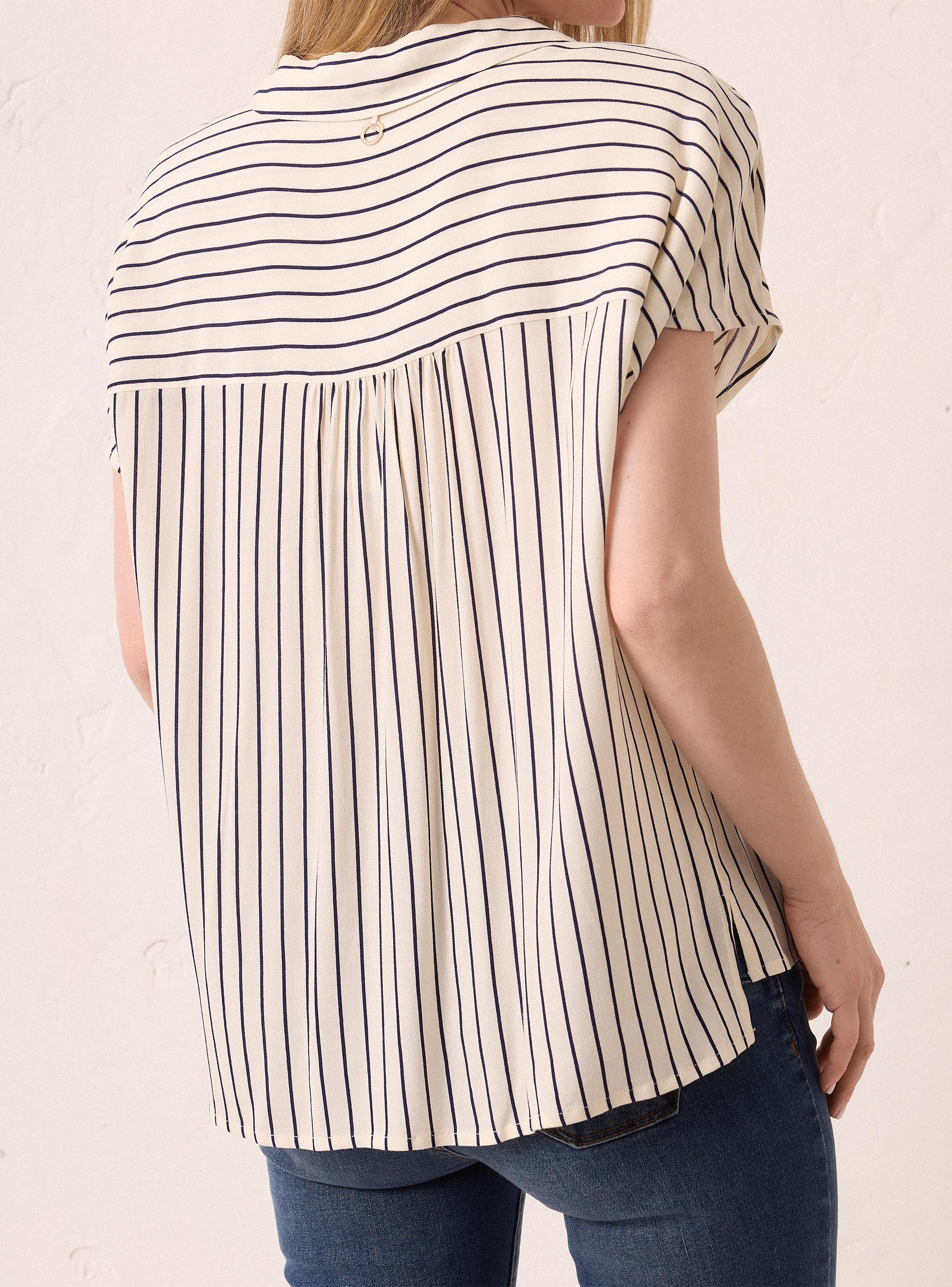 Blusa Manga Corta Rayada Full Print-3