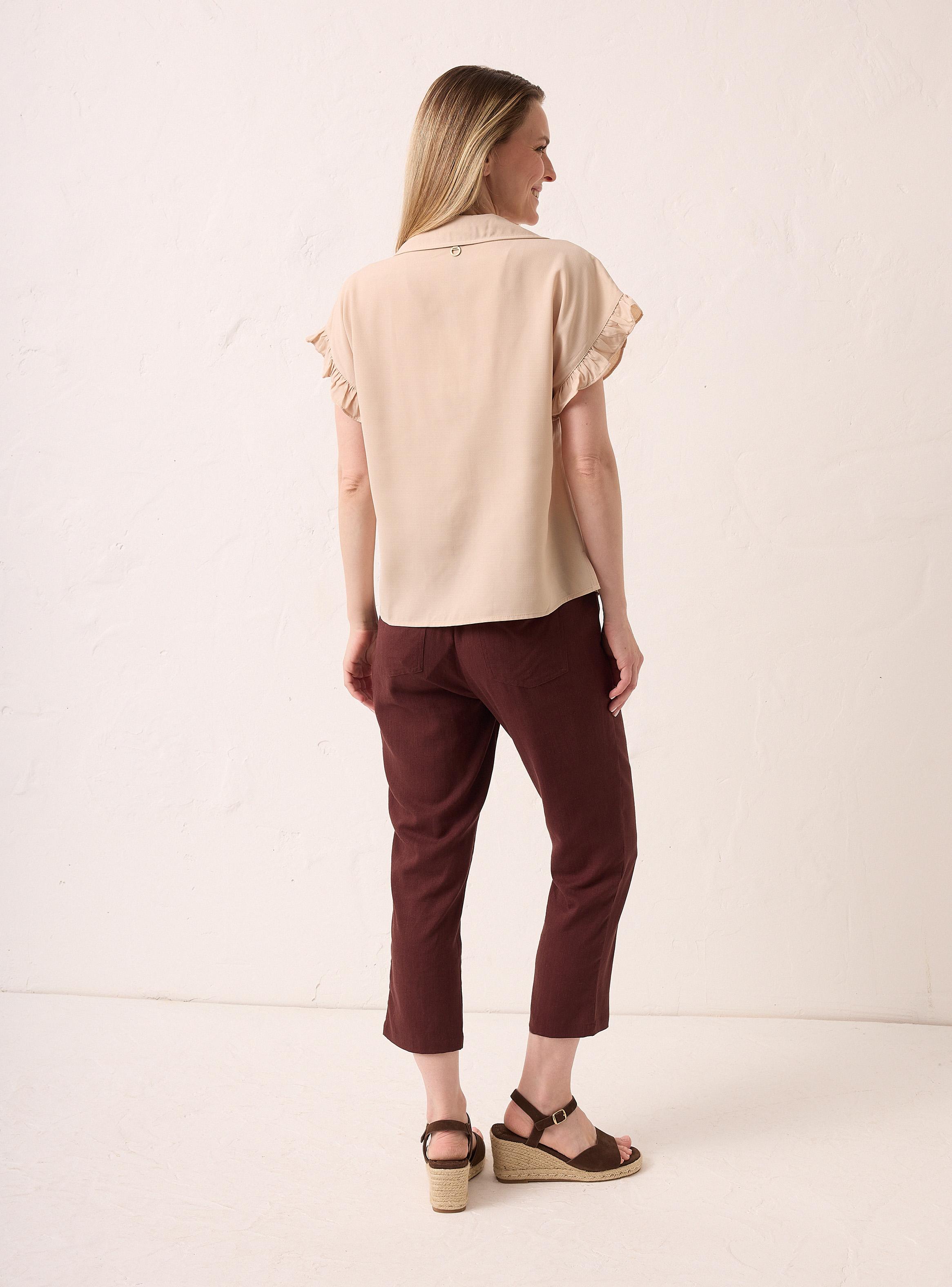 Blusa Cuello Camisero con Aberturas en los Costados-5