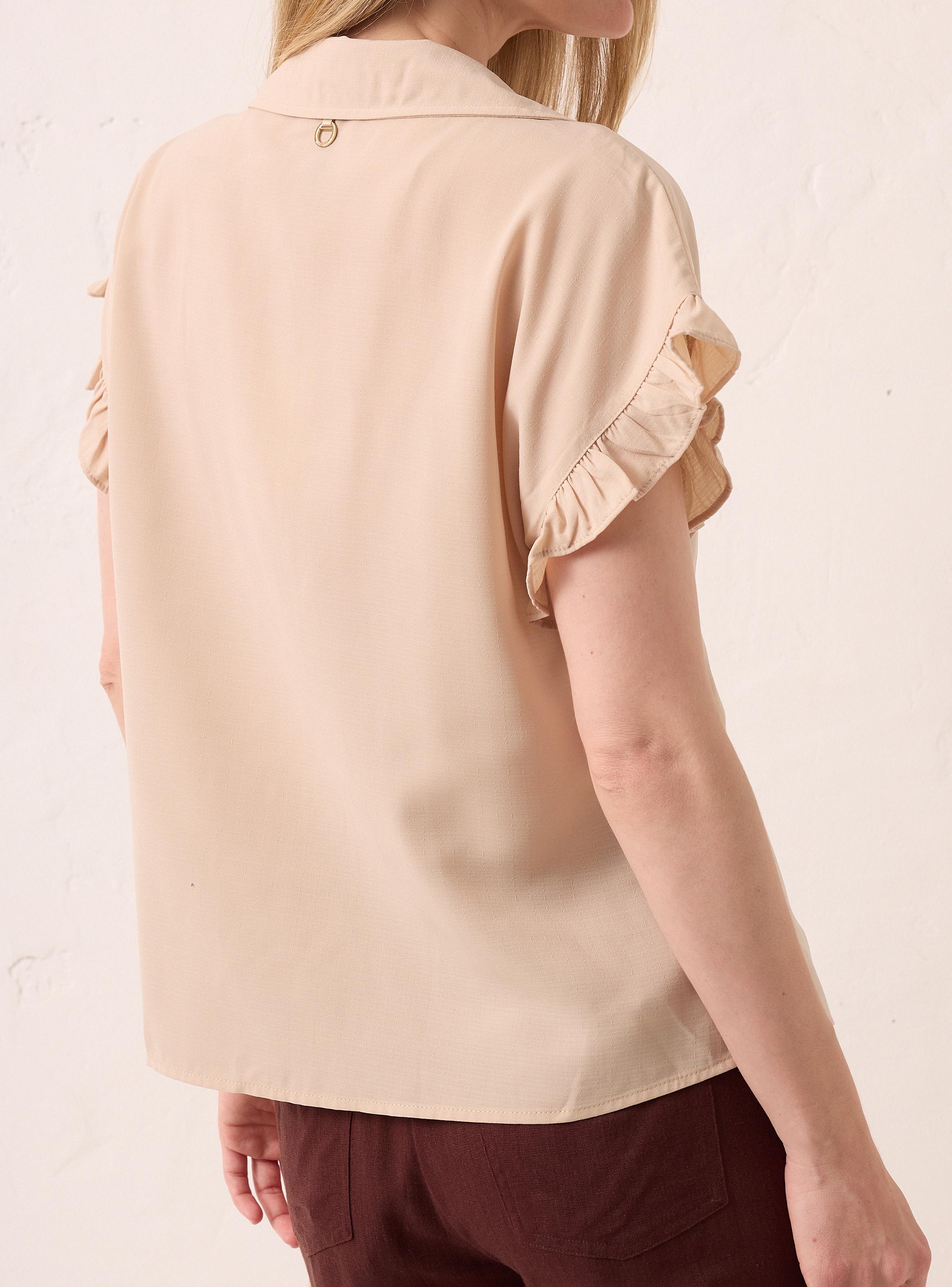Blusa Cuello Camisero con Aberturas en los Costados-3