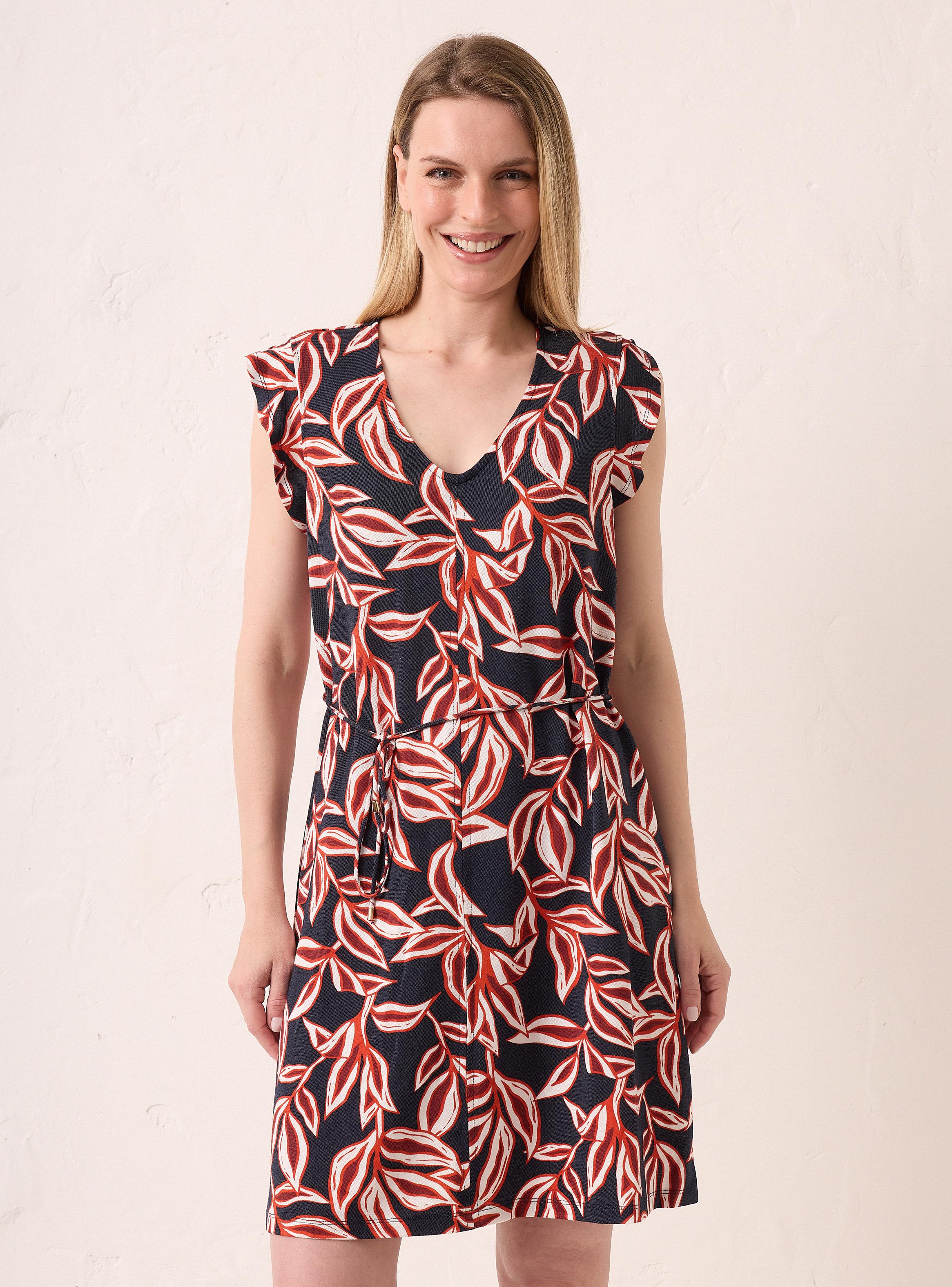 Vestido Escote V Midi con Cinturón-0