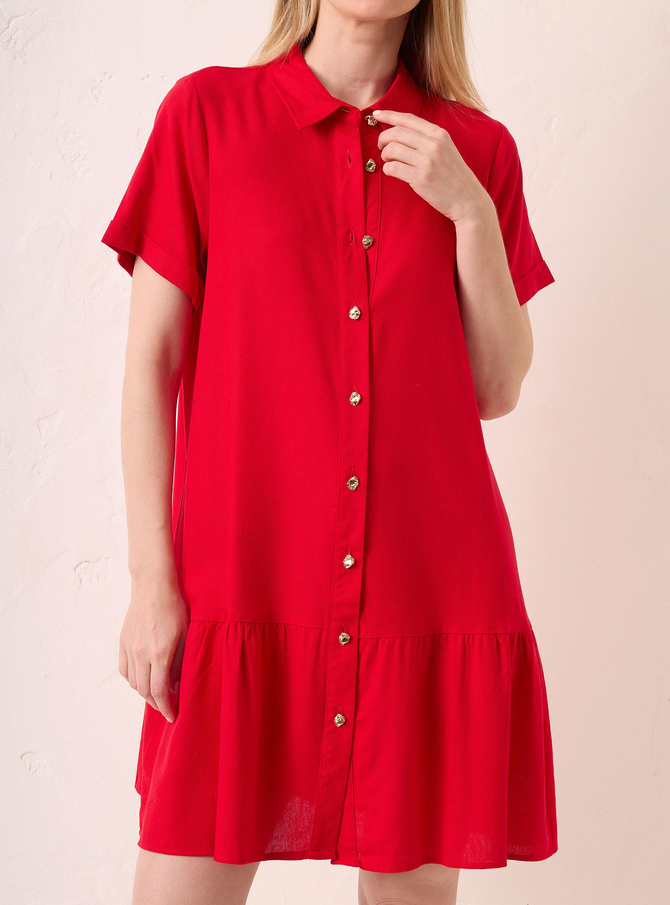 Vestido Midi con Vuelo en Ruedo-2