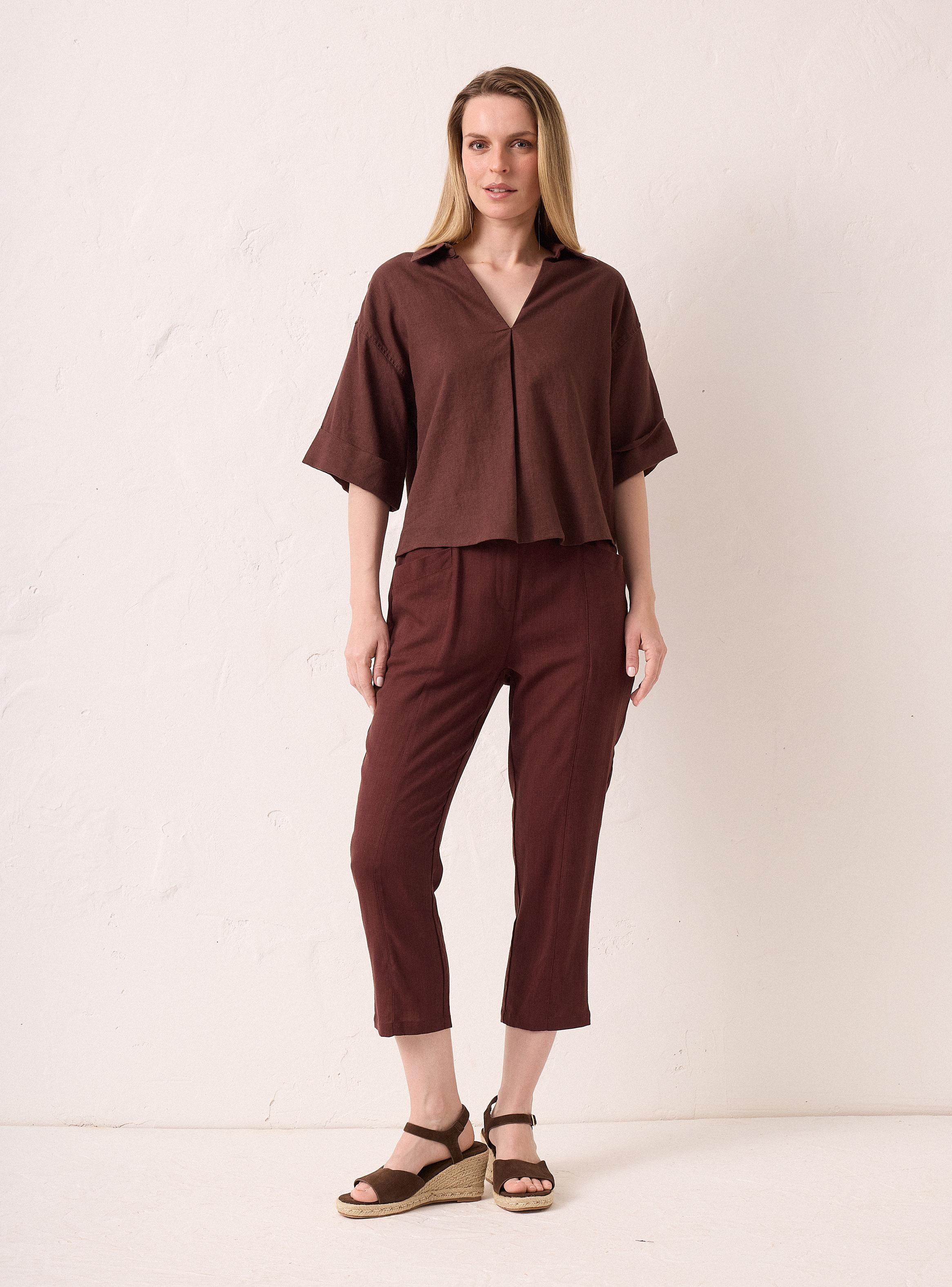 Blusa Escote V con Cuello-4