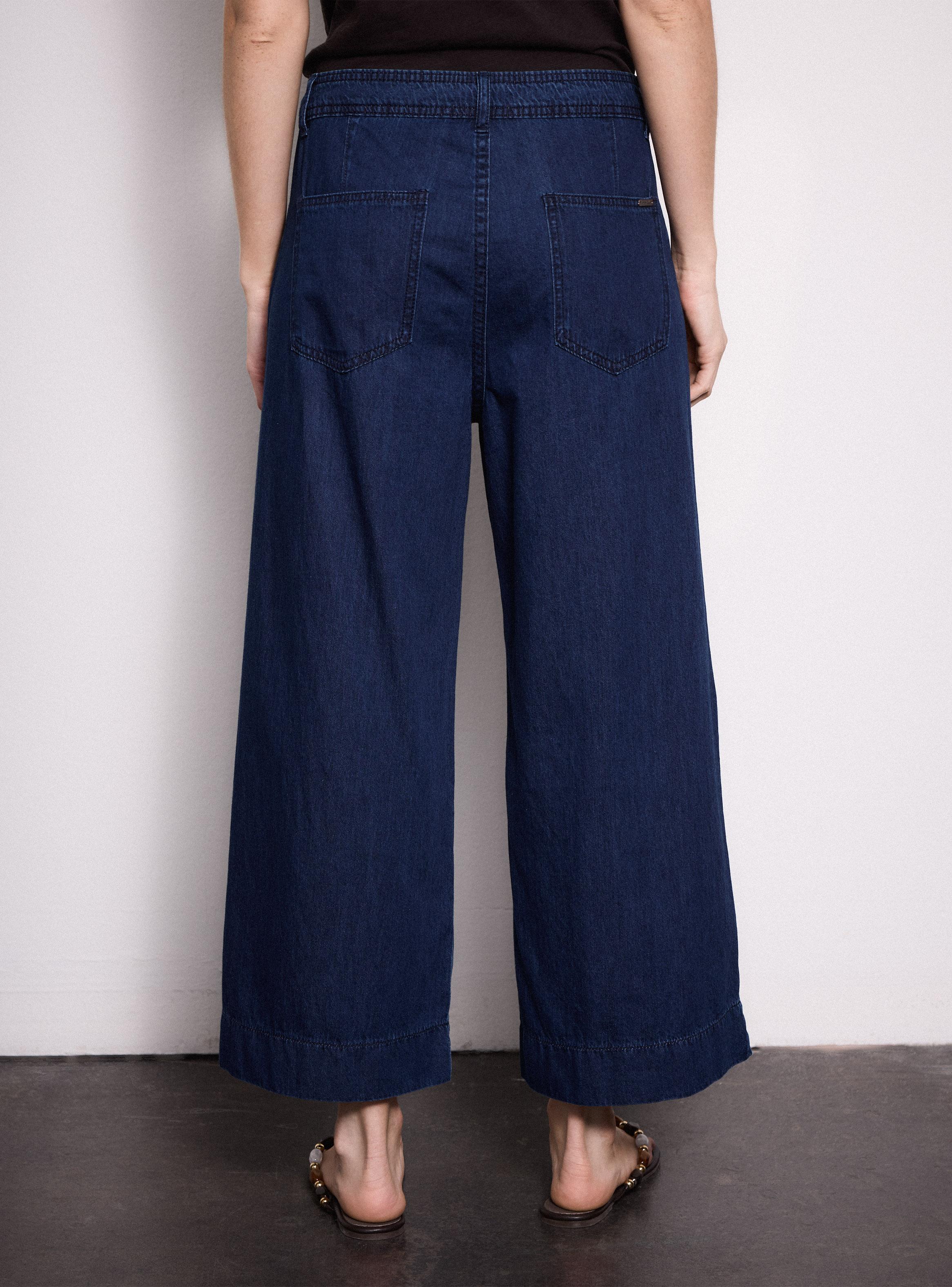 Pantalón con Bolsillo Trasero Ojal-1