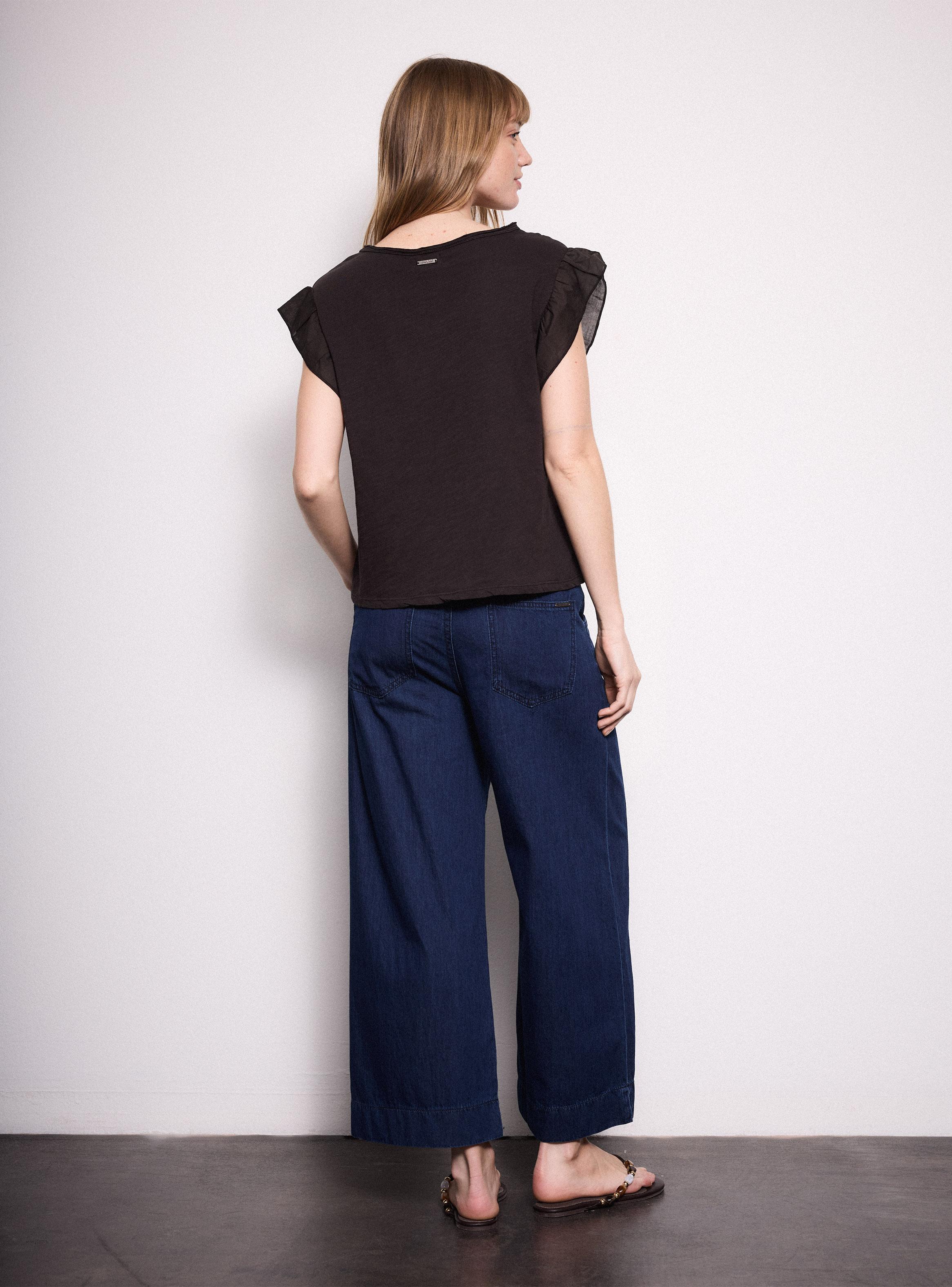 Pantalón con Bolsillo Trasero Ojal-5