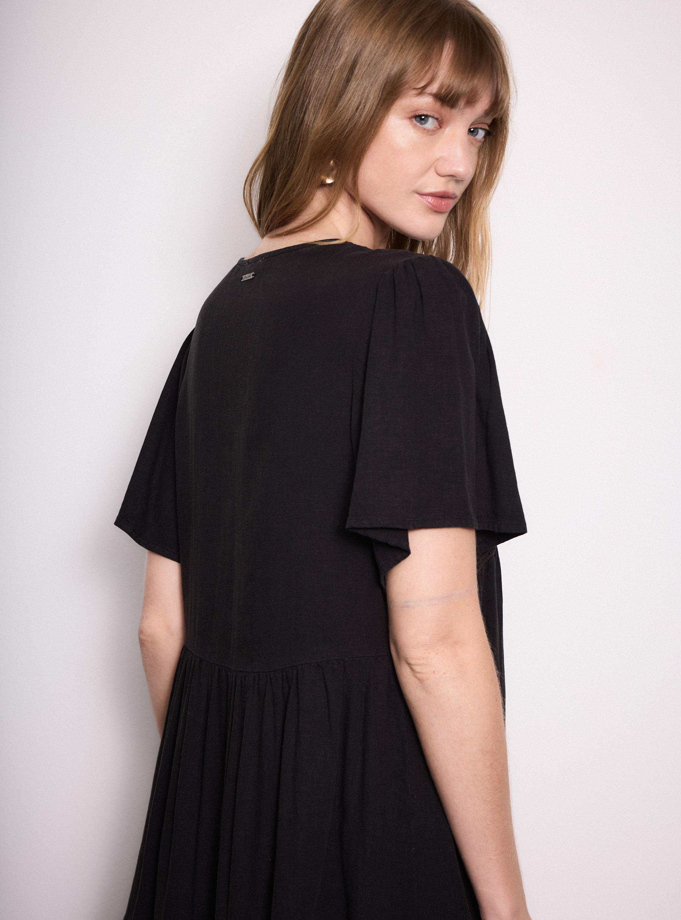 Vestido Mini con Mangas Evase-3