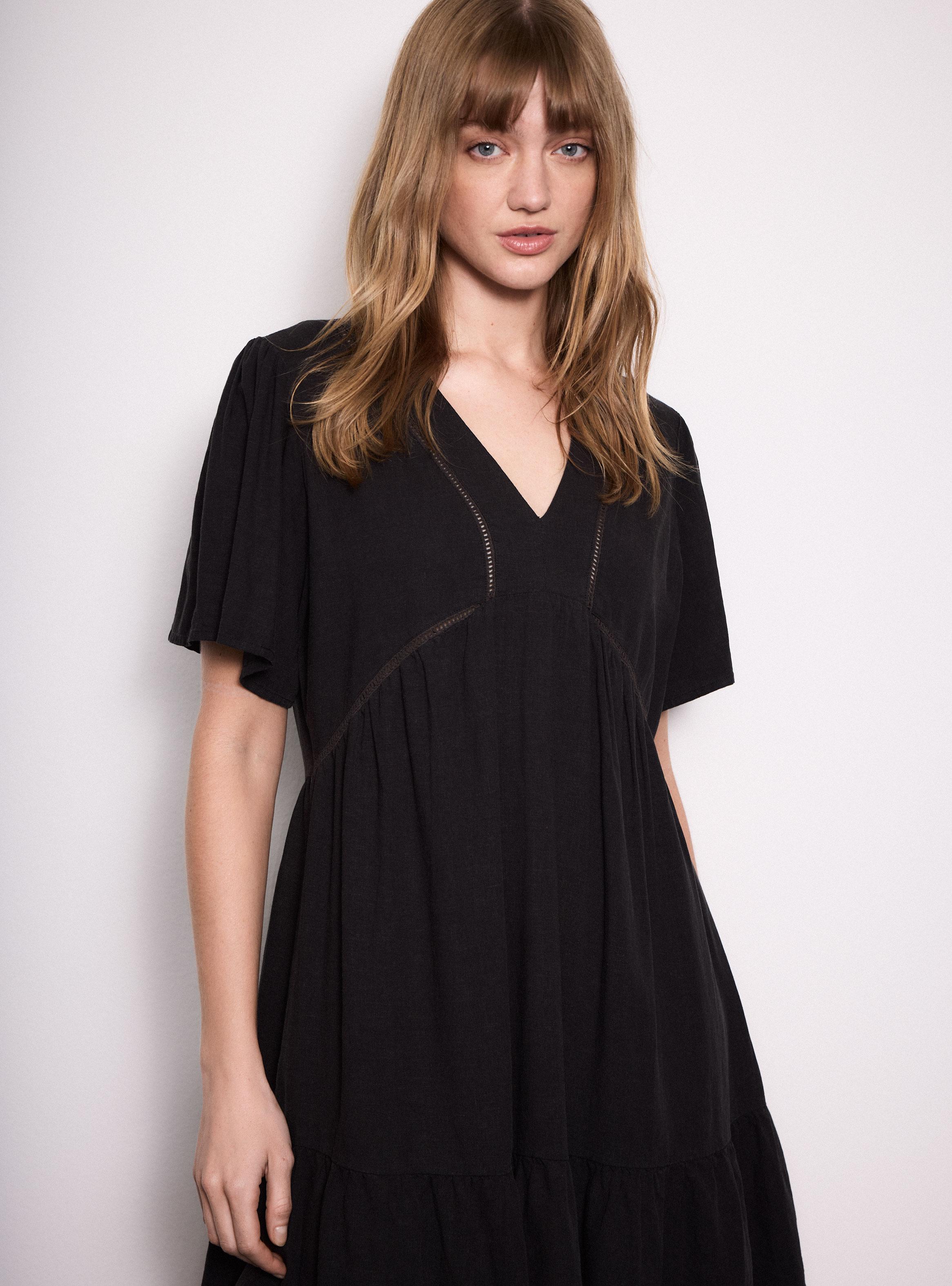 Vestido Mini con Mangas Evase-2