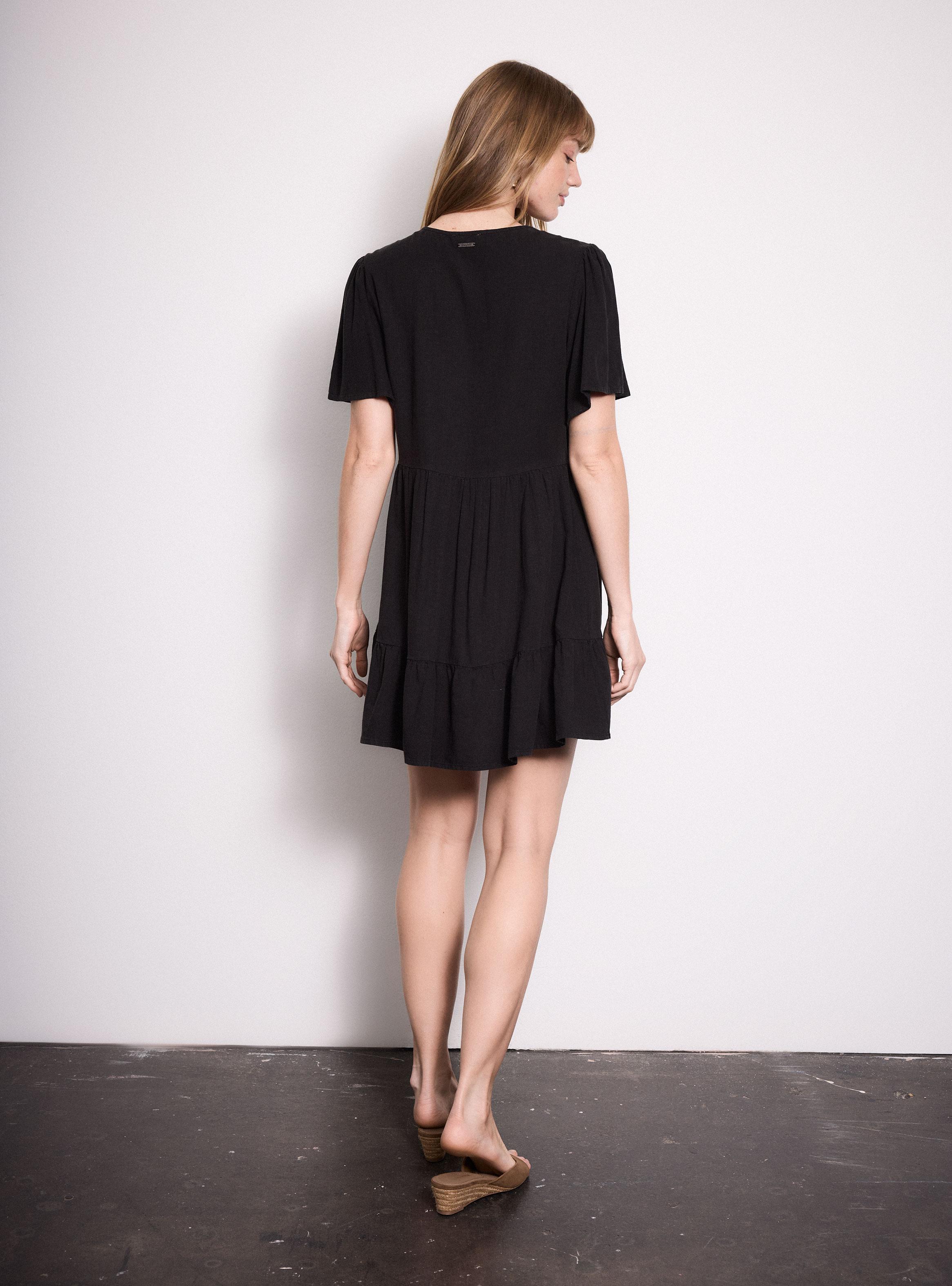 Vestido Mini con Mangas Evase-5