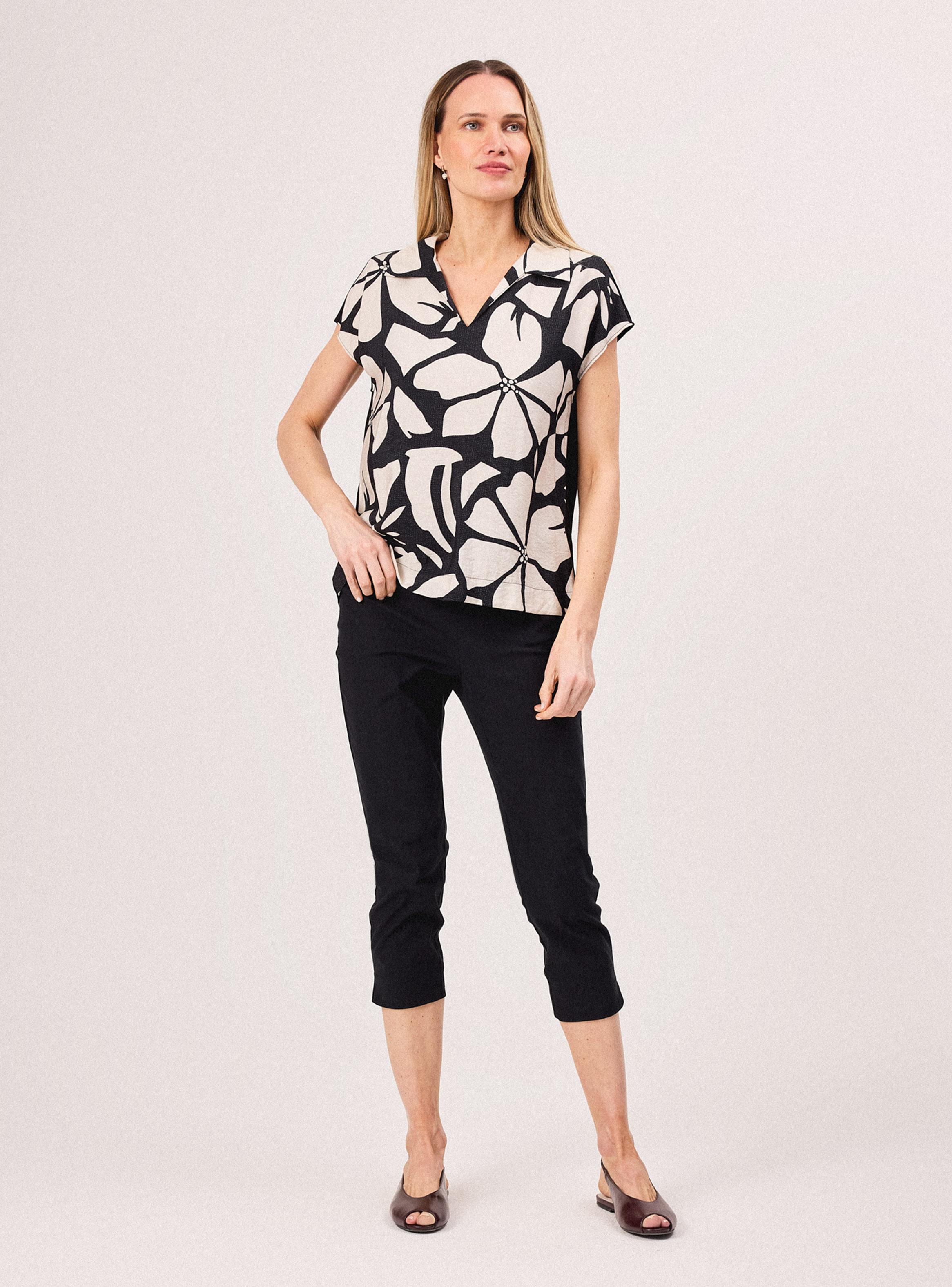 Blusa Estampada Cuello Camisero-4