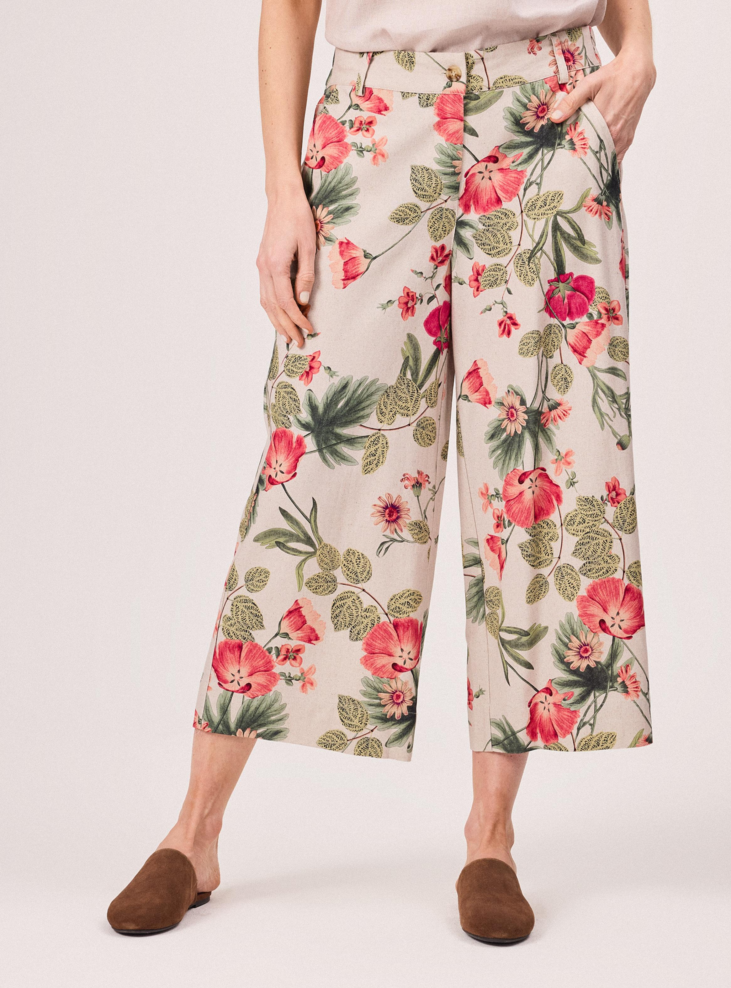 Pantalón Estampado Floral-0