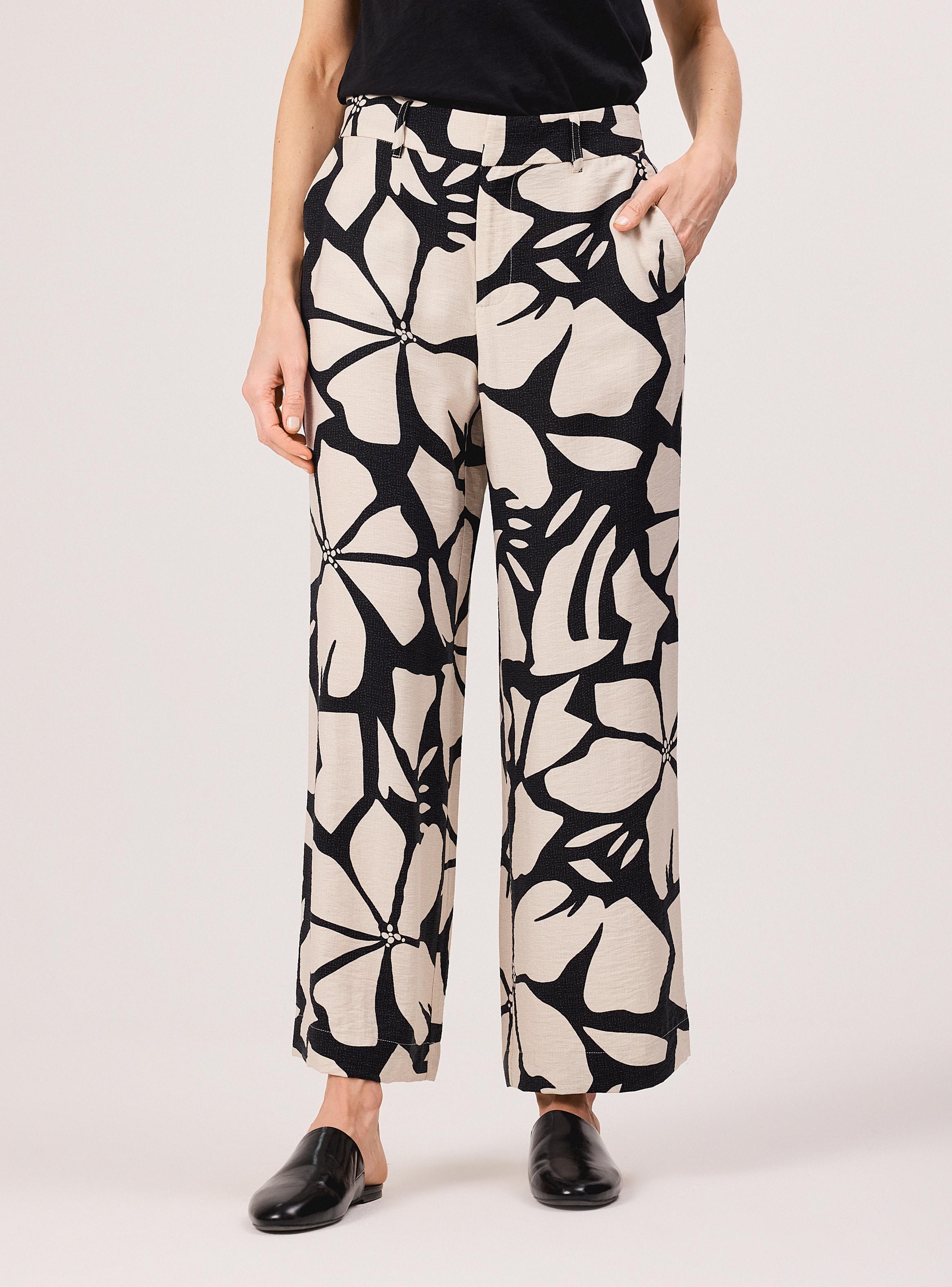 Pantalón Estampado Wide Leg Tiro Alto-0