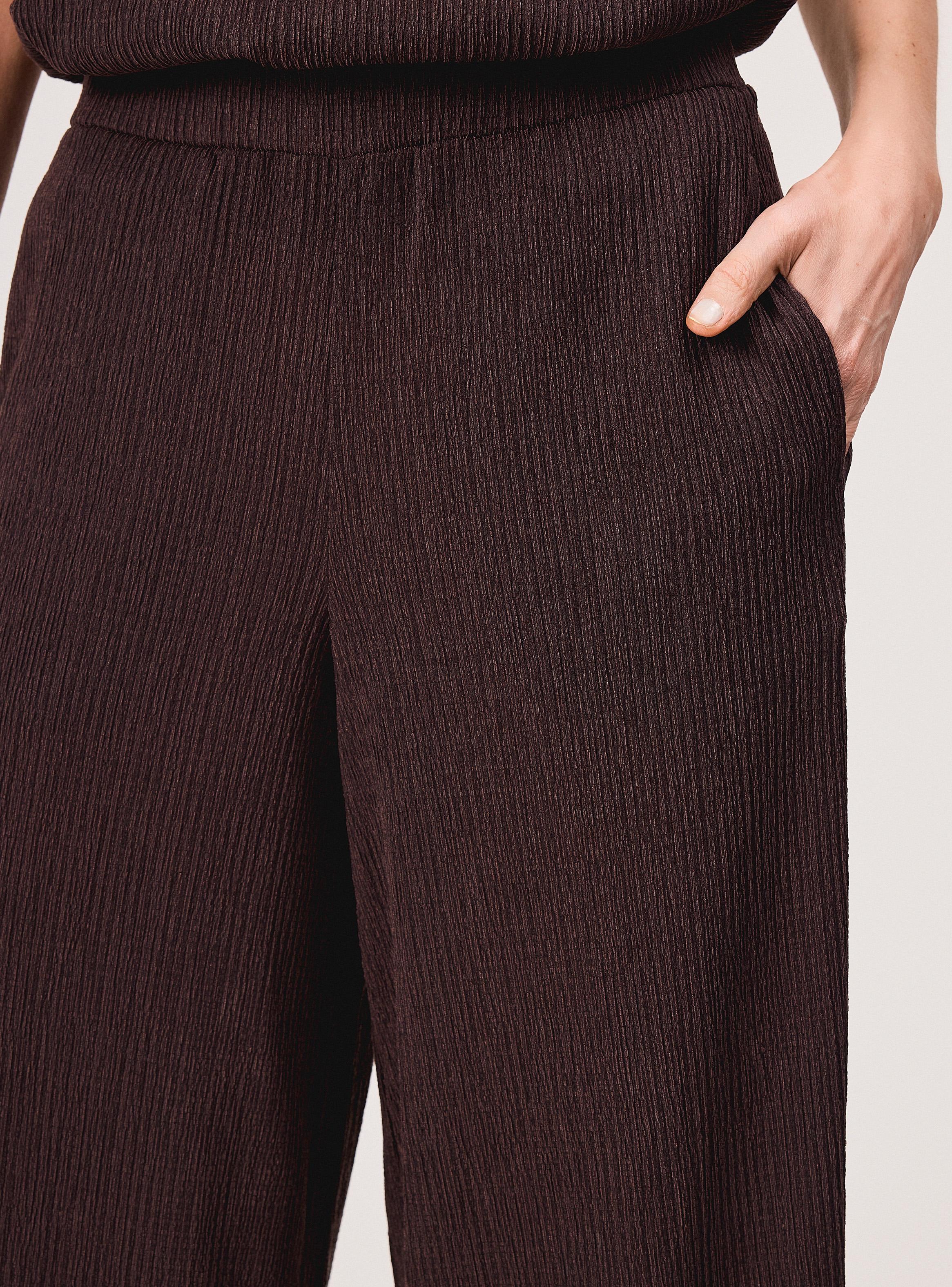 Pantalón Wide Leg Tiro Alto Textura-2