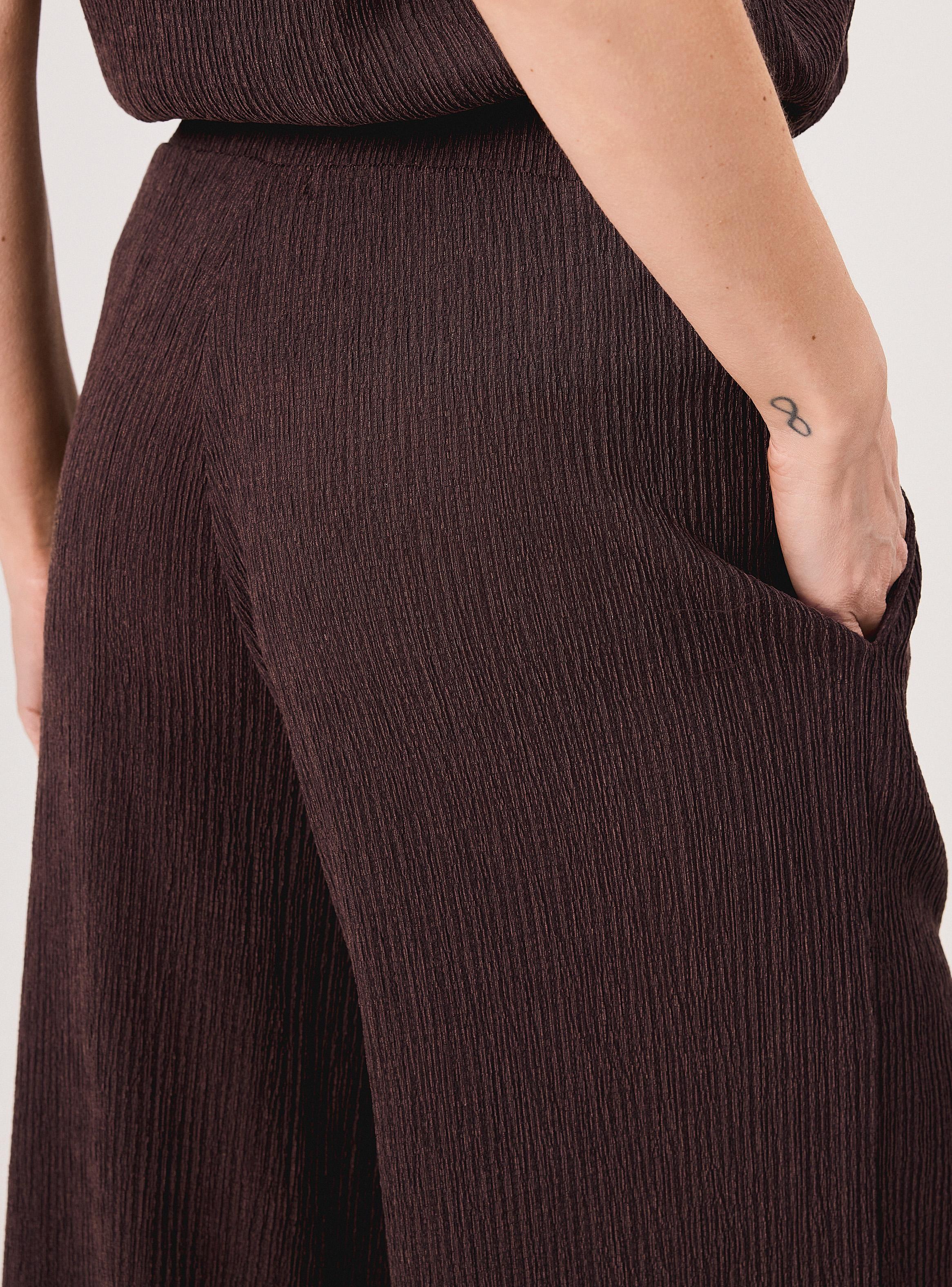 Pantalón Wide Leg Tiro Alto Textura-3