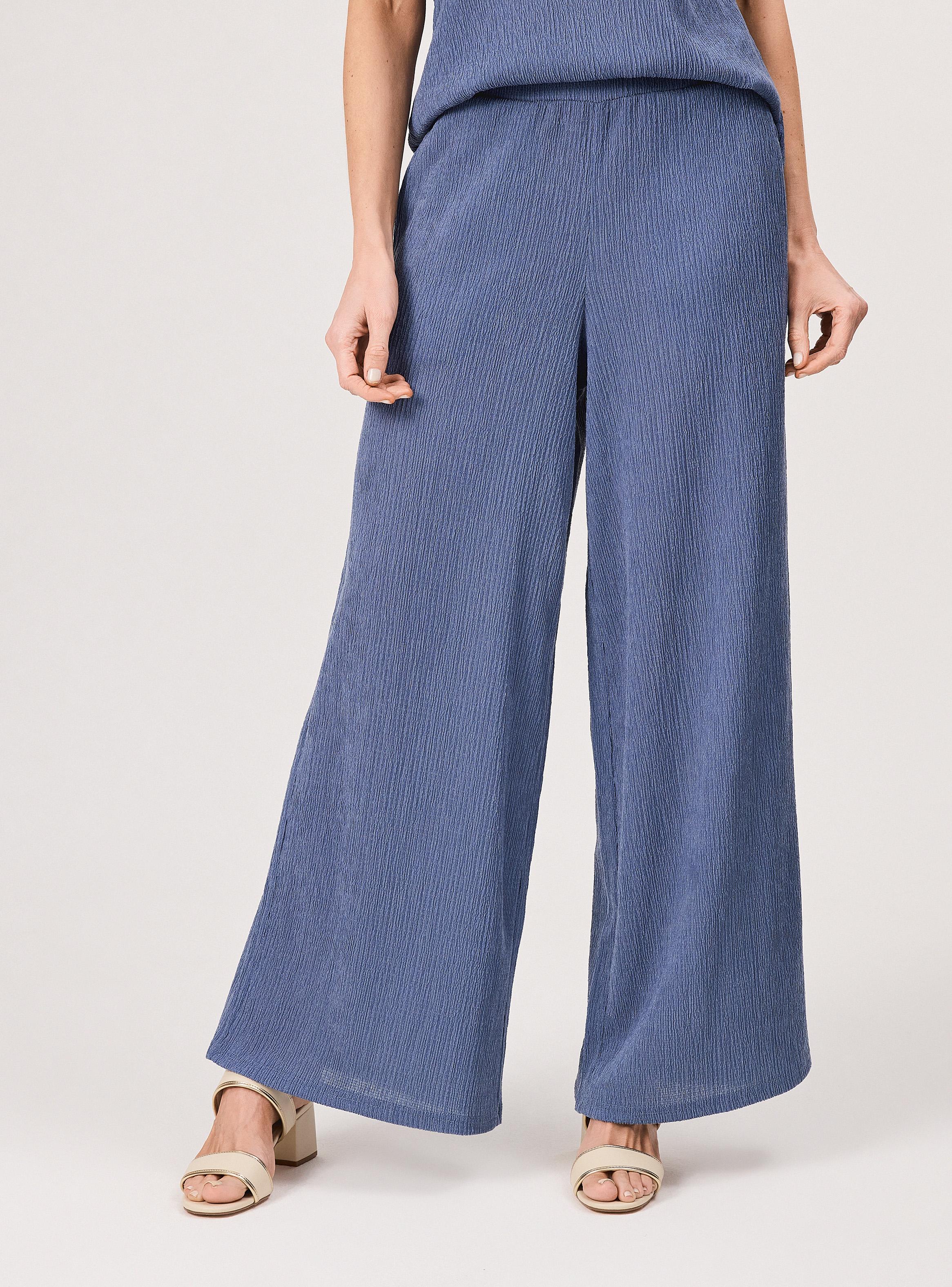 Pantalón Wide Leg Tiro Alto Textura-0