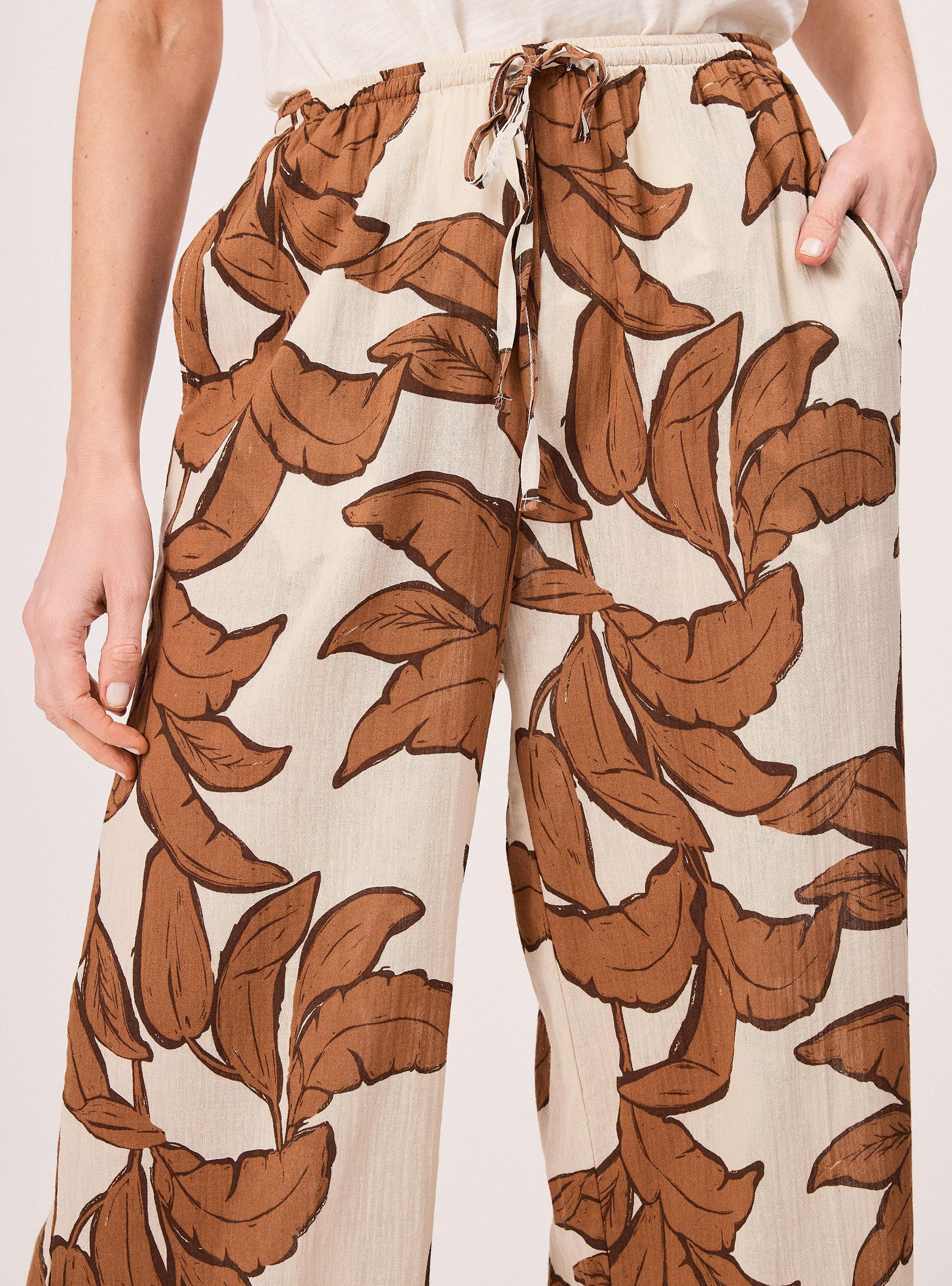 Pantalón Estampado Tiro Alto Wide Leg Amarra-2